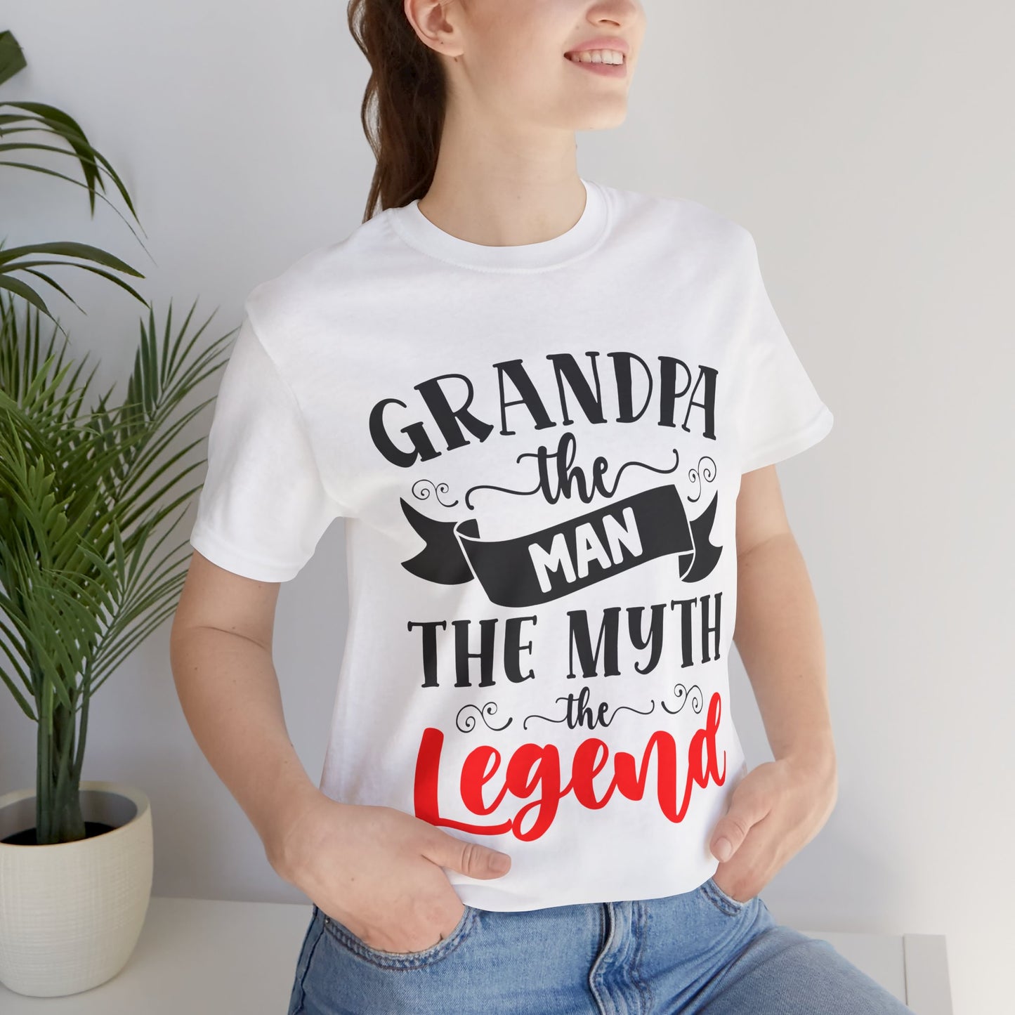 Grandpa The Man The Myth The Legend Tee - Unisex Jersey Short Sleeve T-Shirt for Father's Day & Gifts - Modern District