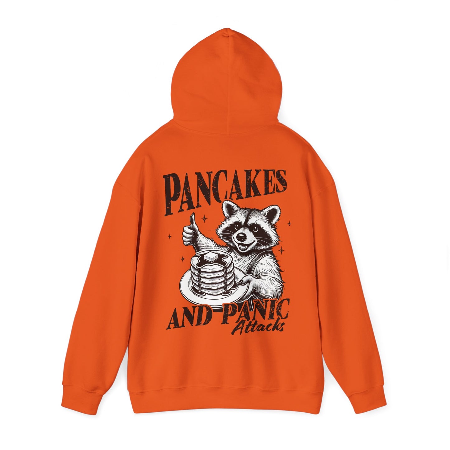 Unisex Heavy Blend™ Hooded Sweatshirt - Overthinker 24/7 & Pancakes and Panic Attacks Design
