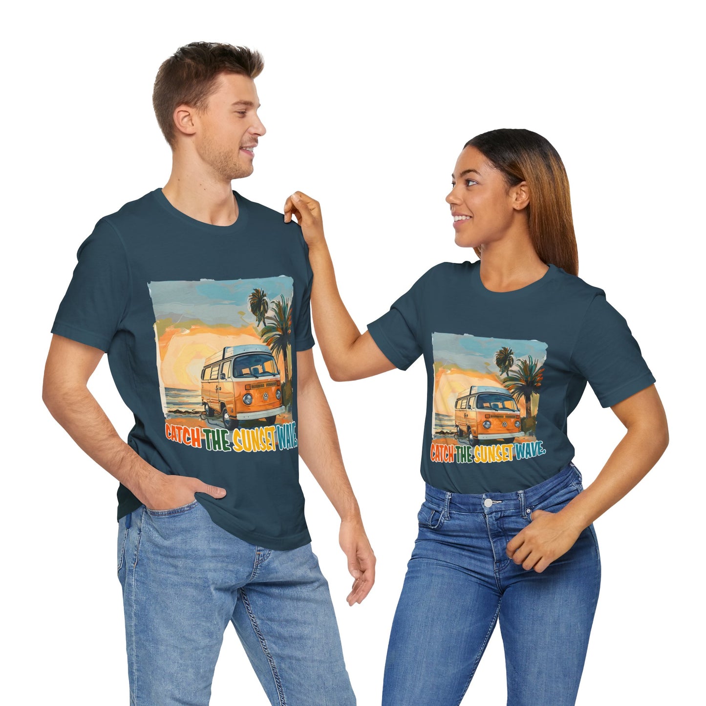 Catch the Sunset Wave Unisex Tee - Vibrant Summer Vibes - Modern District