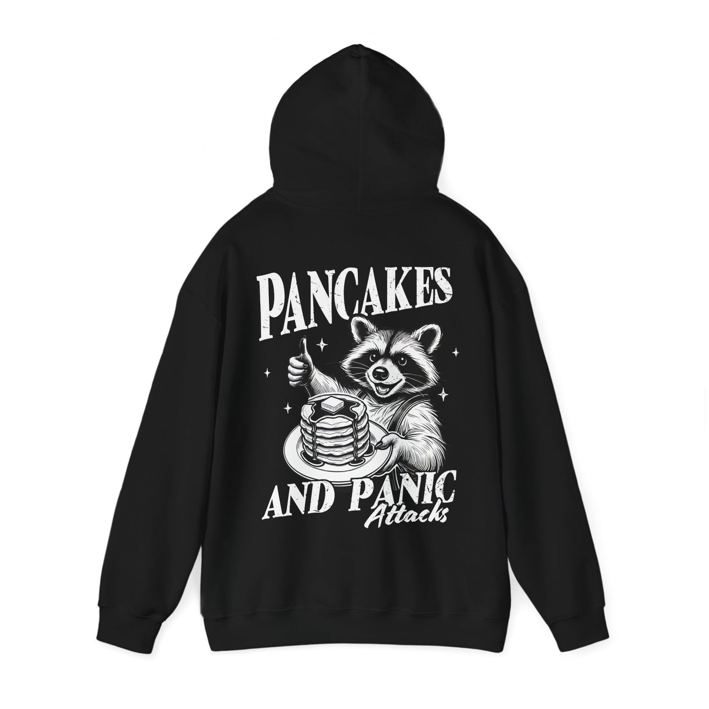 Unisex Heavy Blend™ Hooded Sweatshirt - Overthinker 24/7 & Pancakes and Panic Attacks Design