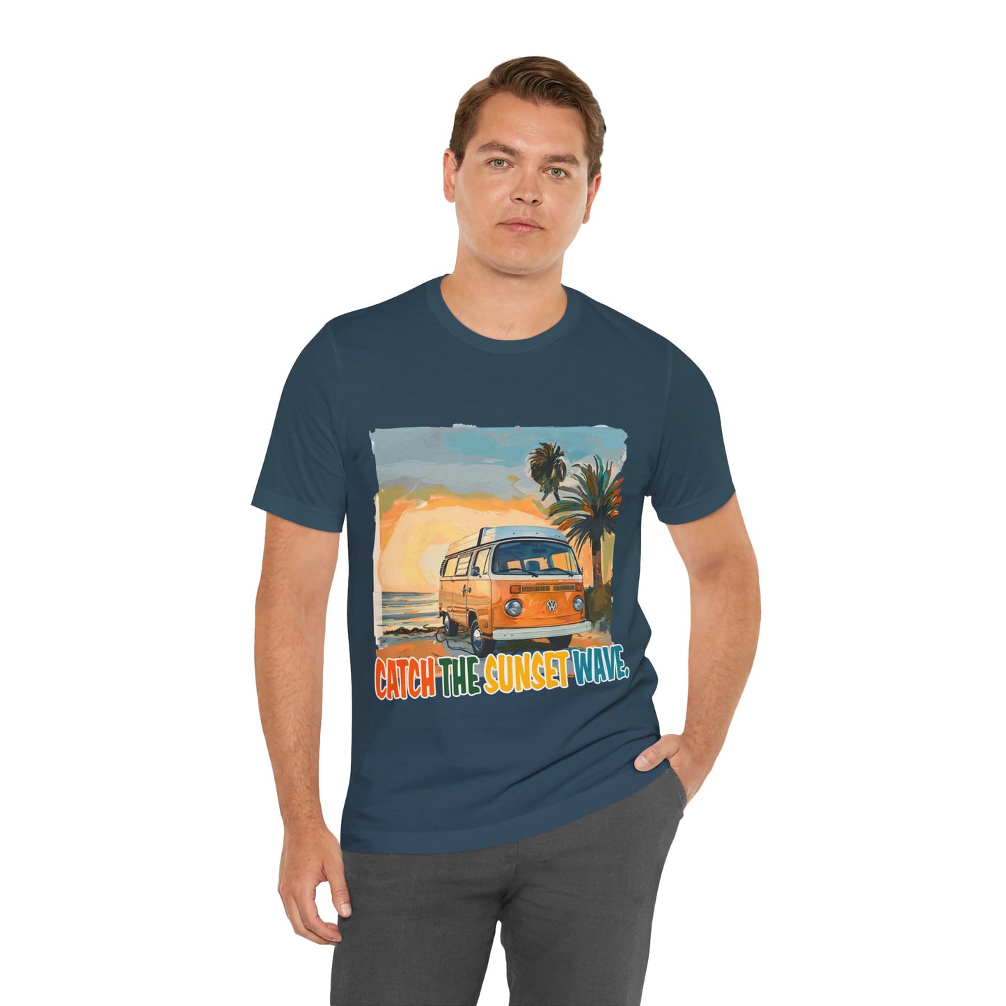 Catch the Sunset Wave Unisex Tee - Vibrant Summer Vibes - Modern District