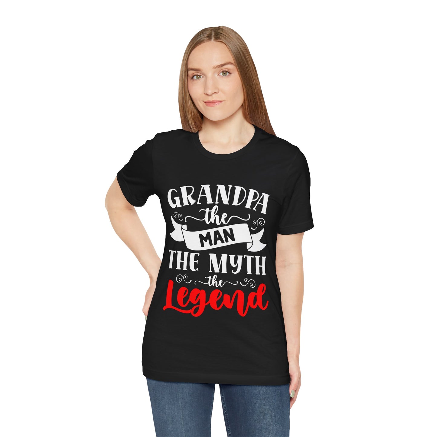 Grandpa The Man The Myth The Legend Tee - Unisex Jersey Short Sleeve T-Shirt for Father's Day & Gifts - Modern District
