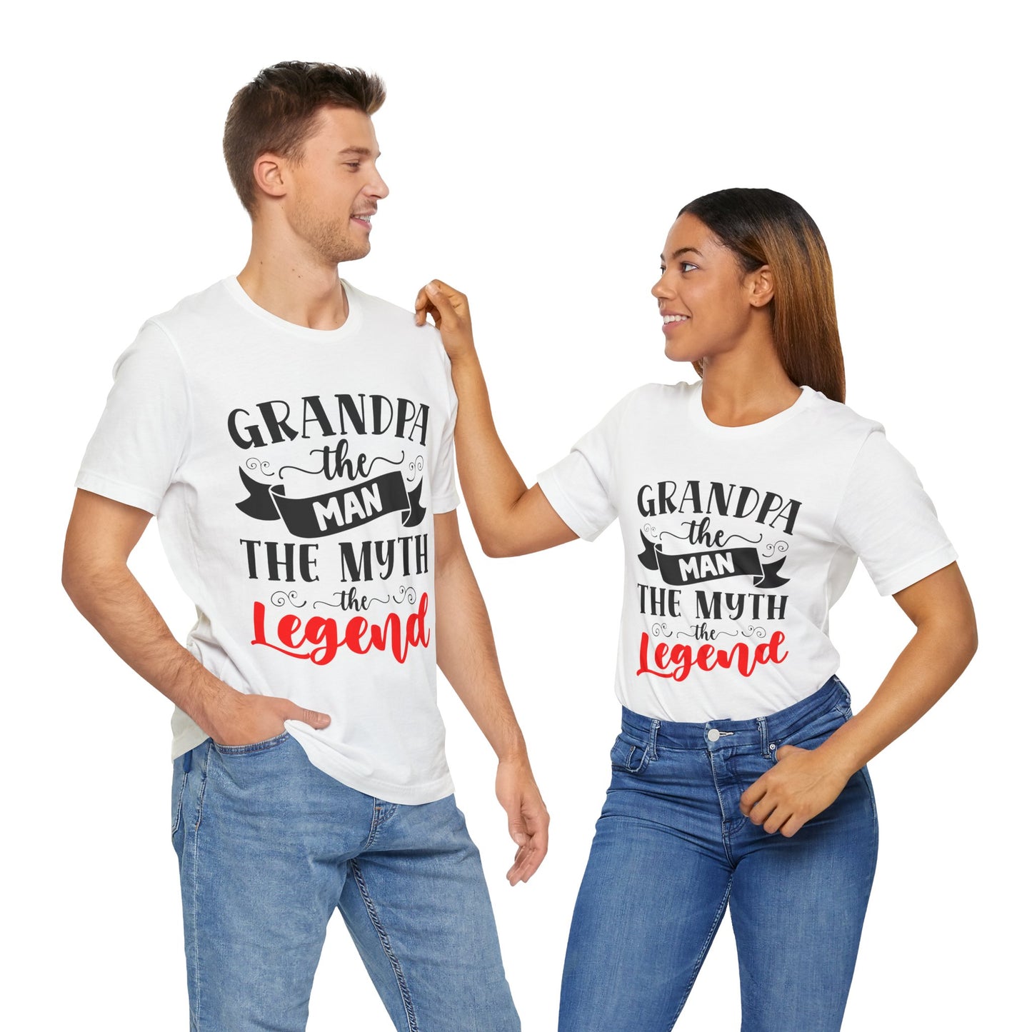 Grandpa The Man The Myth The Legend Tee - Unisex Jersey Short Sleeve T-Shirt for Father's Day & Gifts - Modern District