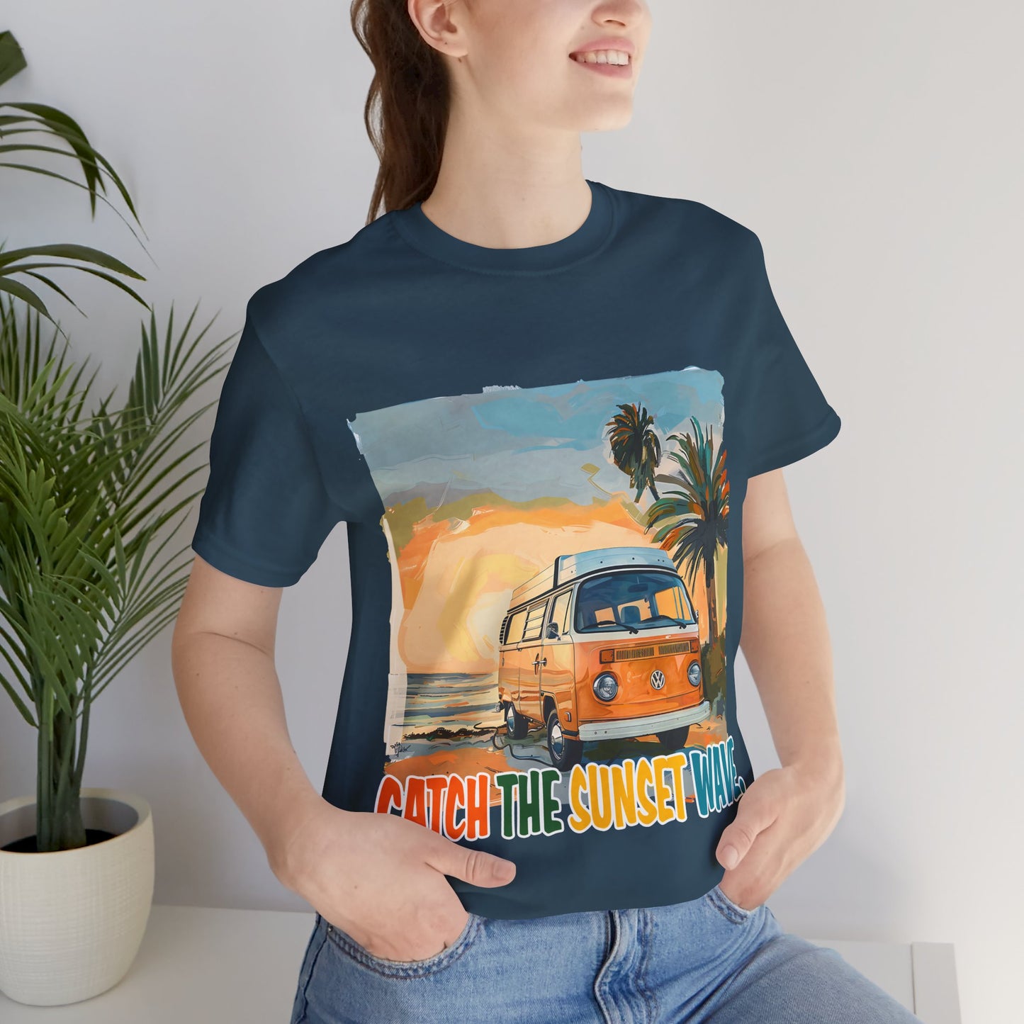 Catch the Sunset Wave Unisex Tee - Vibrant Summer Vibes - Modern District
