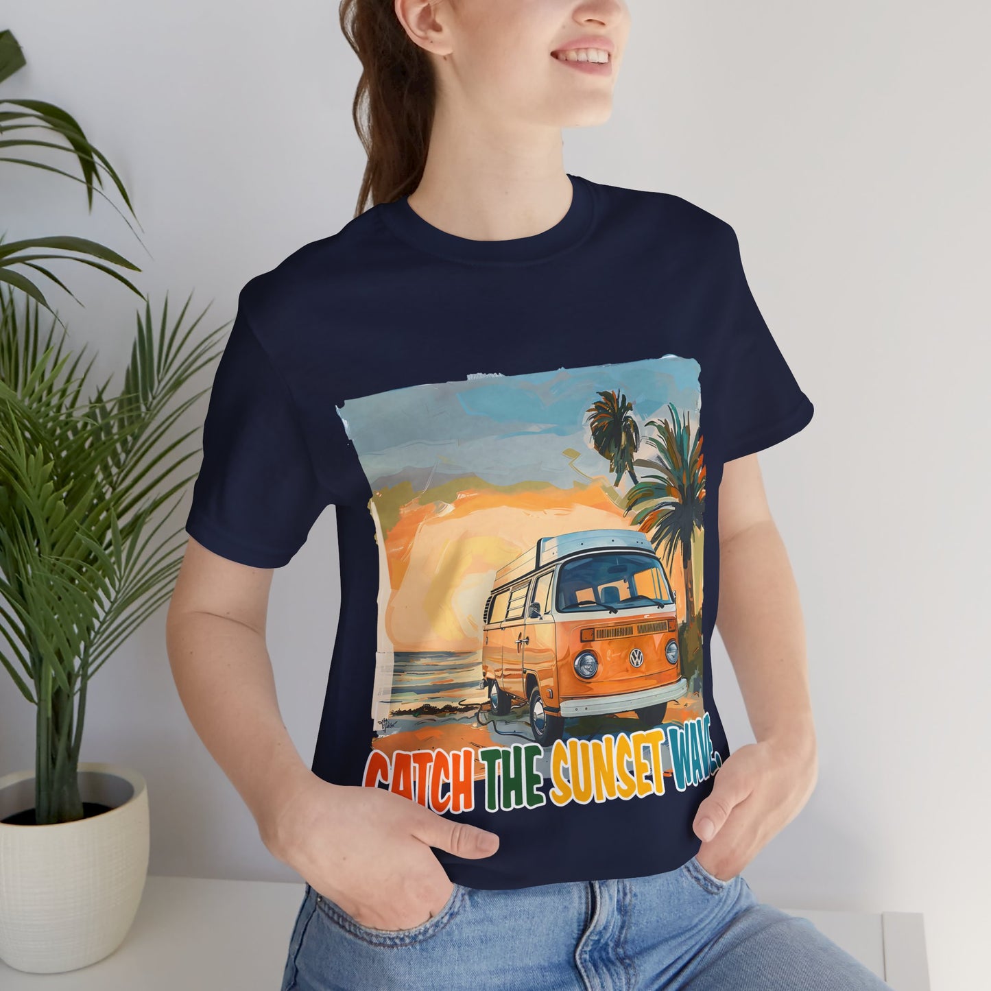 Catch the Sunset Wave Unisex Tee - Vibrant Summer Vibes - Modern District