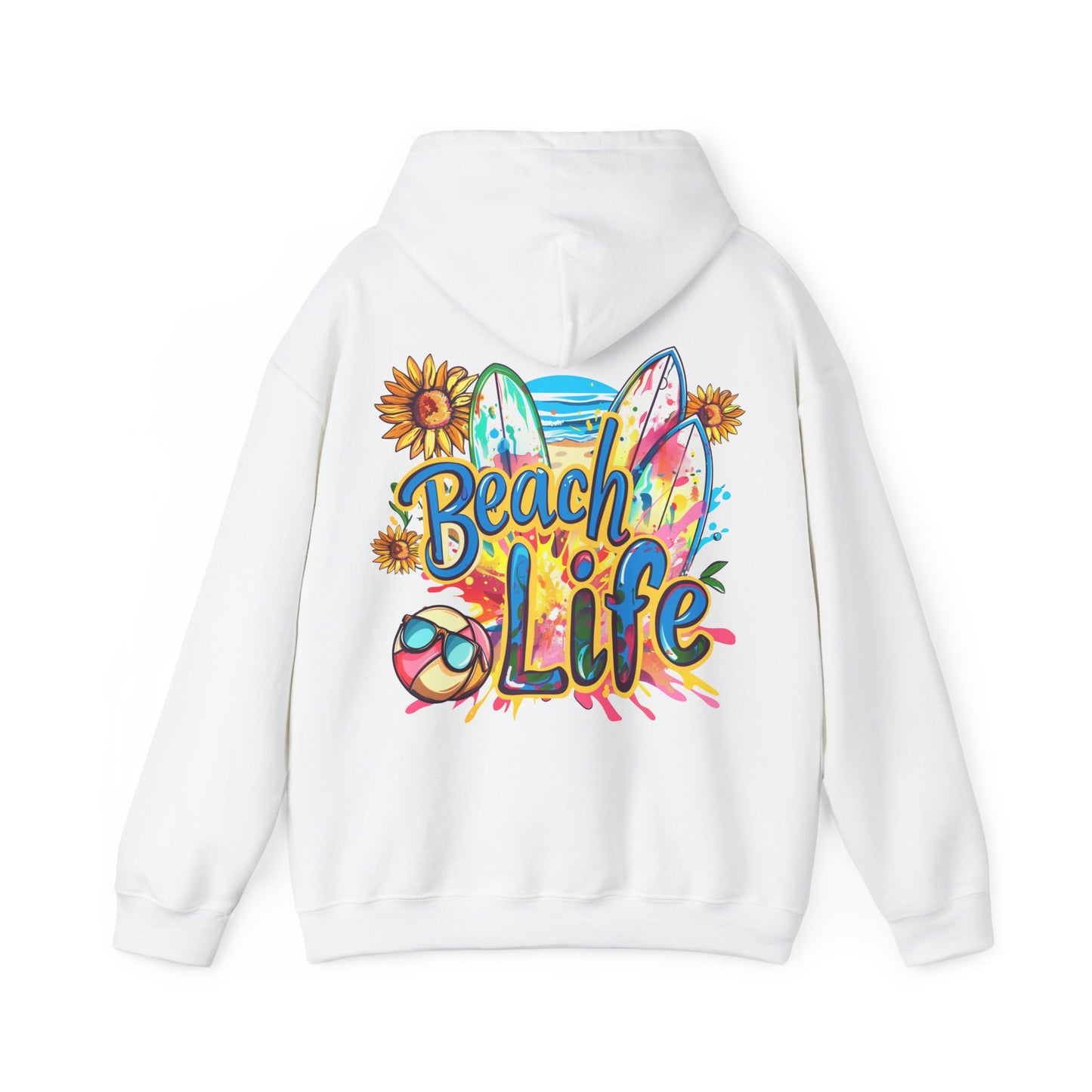Beach Life Hooded Sweatshirt with NOPE Design - Perfect for Summer Vibes - Modern District