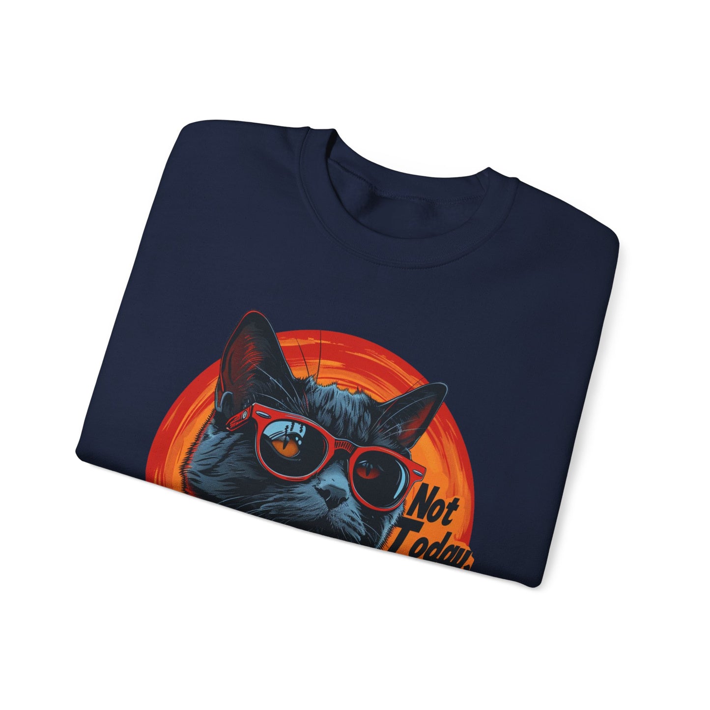 Funny Cat Sweatshirt - 'Not Today Human' Unisex Crewneck - Modern District