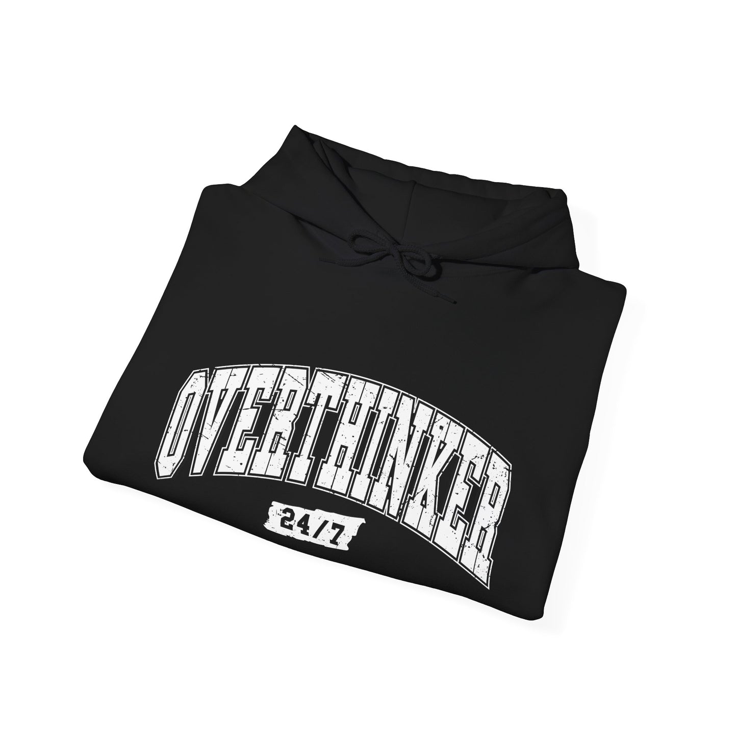 Unisex Heavy Blend™ Hooded Sweatshirt - Overthinker 24/7 & Pancakes and Panic Attacks Design
