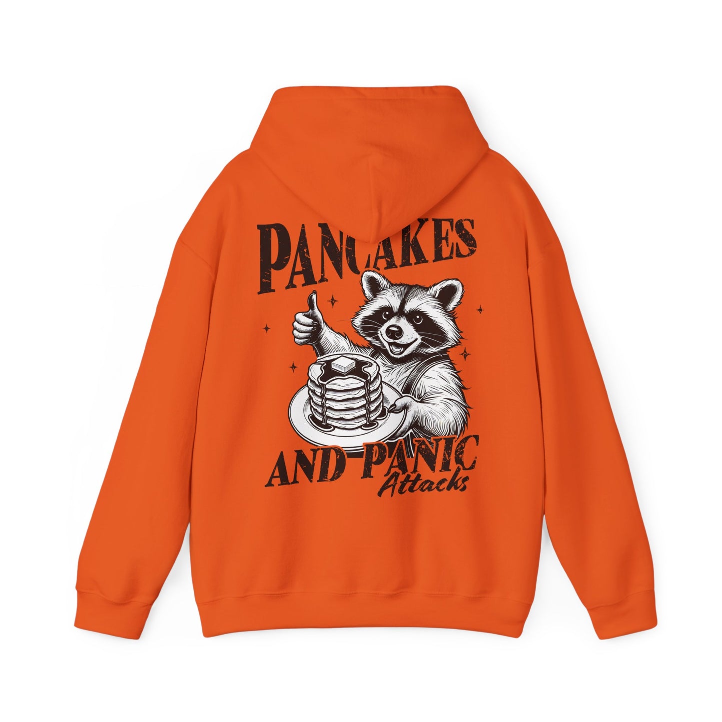 Unisex Heavy Blend™ Hooded Sweatshirt - Overthinker 24/7 & Pancakes and Panic Attacks Design