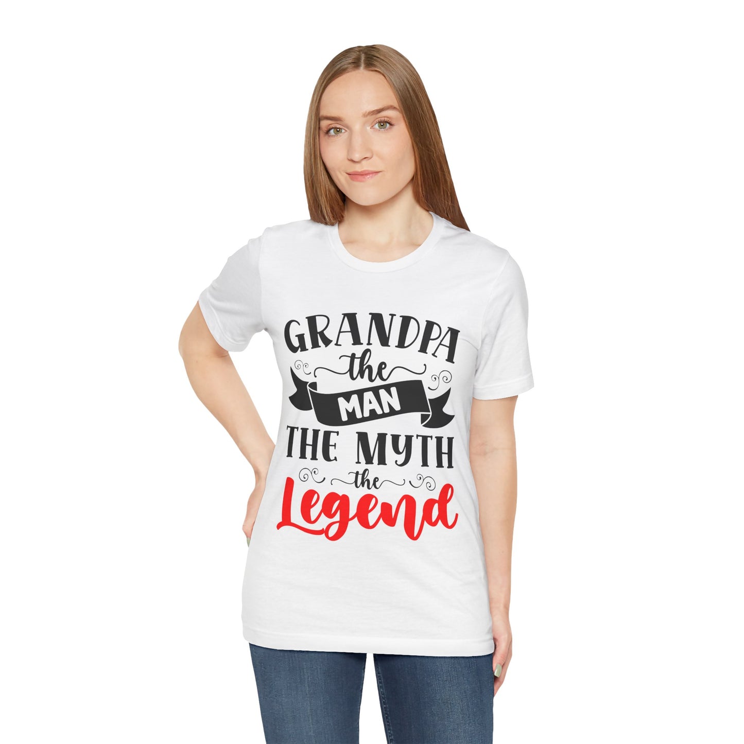 Grandpa The Man The Myth The Legend Tee - Unisex Jersey Short Sleeve T-Shirt for Father's Day & Gifts - Modern District
