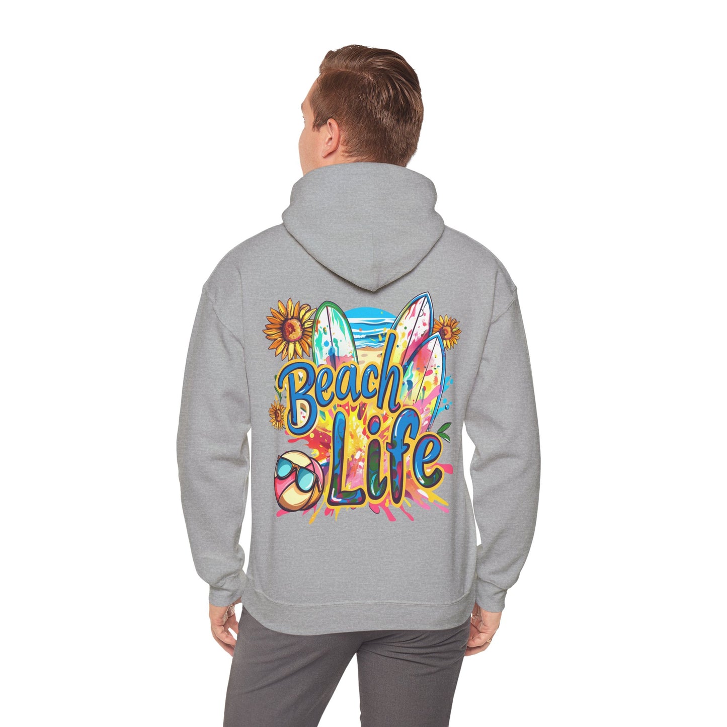 Beach Life Hooded Sweatshirt with NOPE Design - Perfect for Summer Vibes - Modern District
