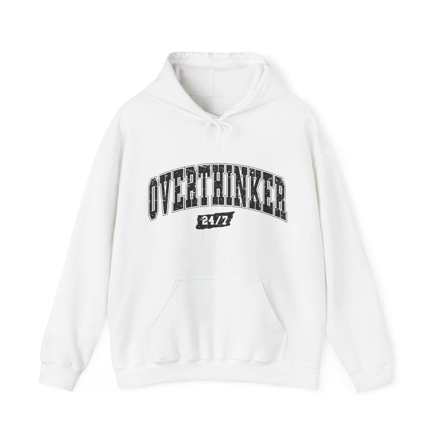 Unisex Heavy Blend™ Hooded Sweatshirt - Overthinker 24/7 & Pancakes and Panic Attacks Design
