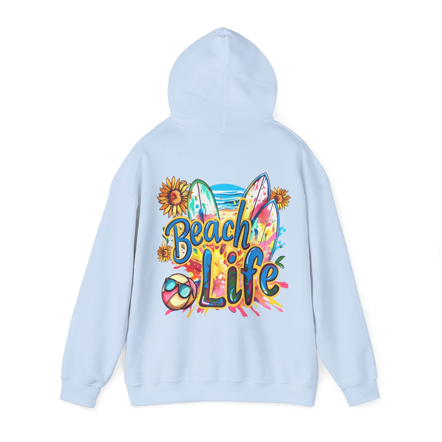 Beach Life Hooded Sweatshirt with NOPE Design - Perfect for Summer Vibes - Modern District