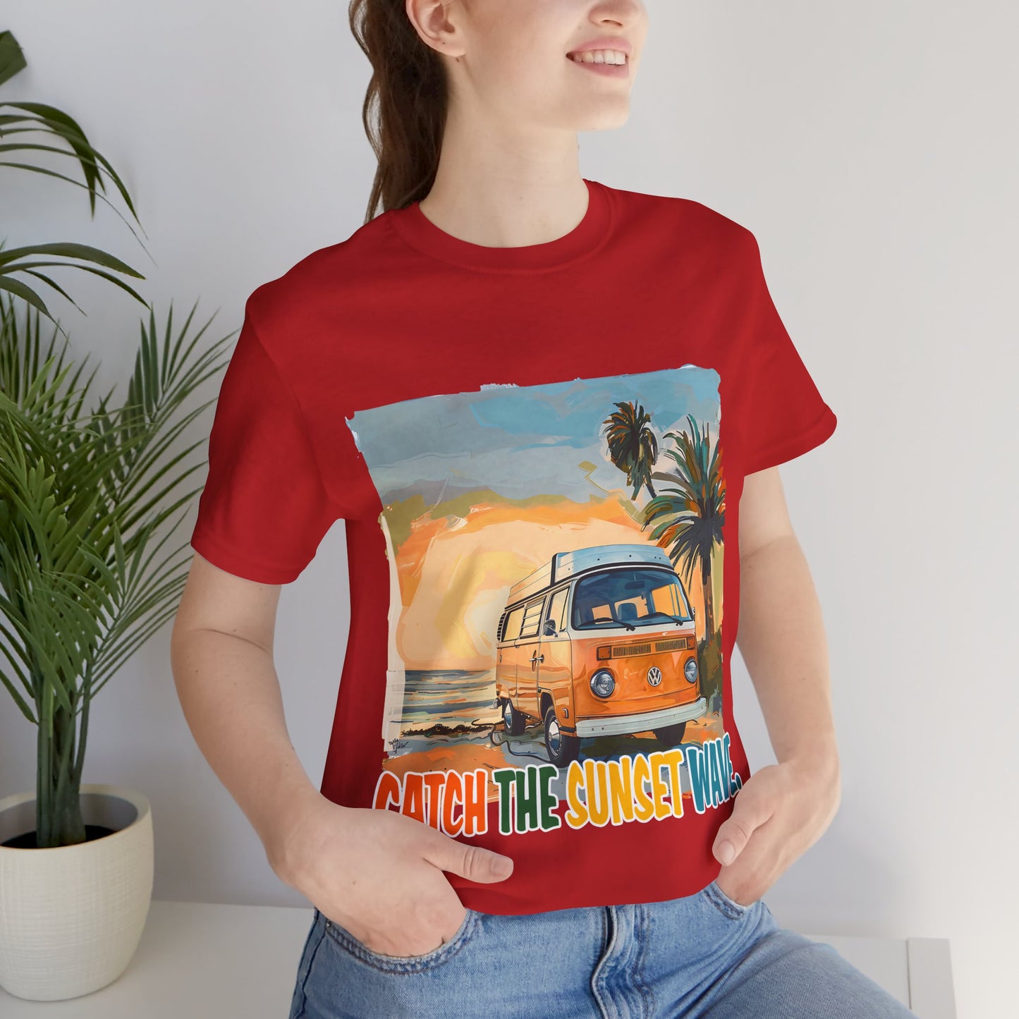 Catch the Sunset Wave Unisex Tee - Vibrant Summer Vibes - Modern District