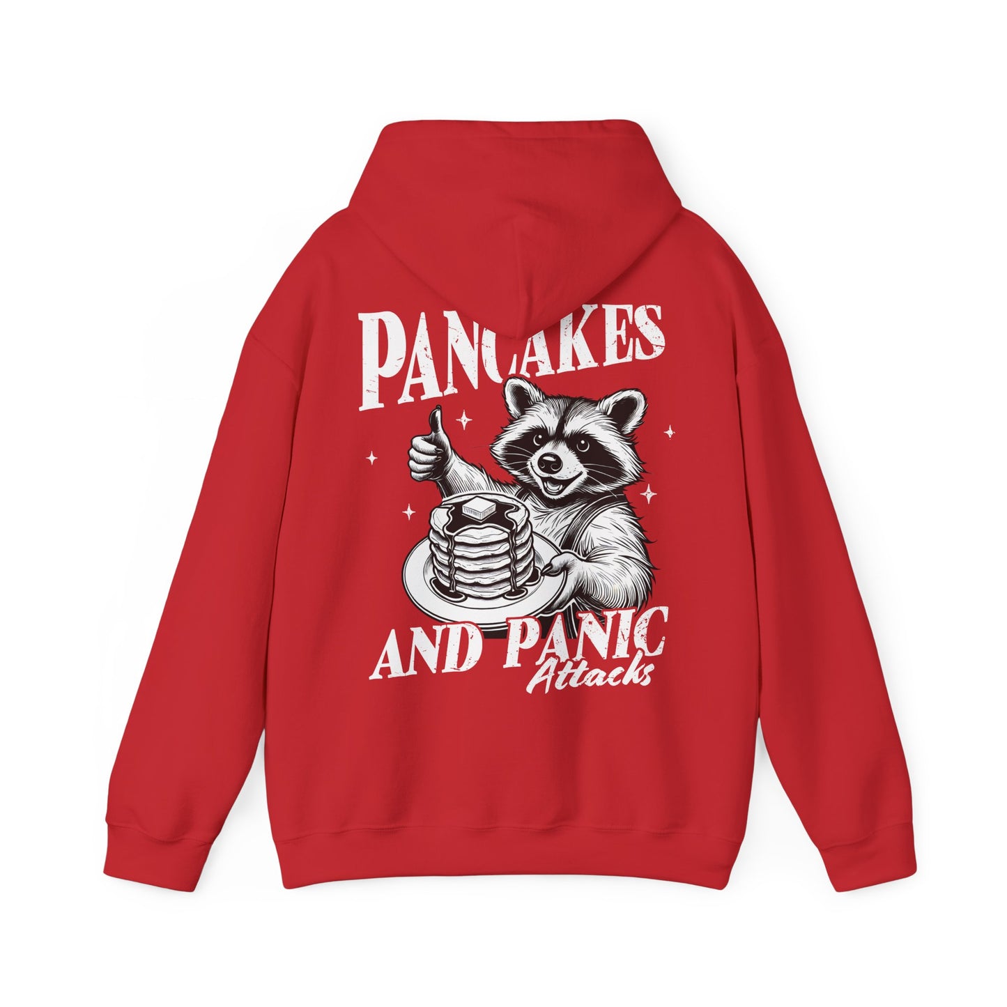 Unisex Heavy Blend™ Hooded Sweatshirt - Overthinker 24/7 & Pancakes and Panic Attacks Design