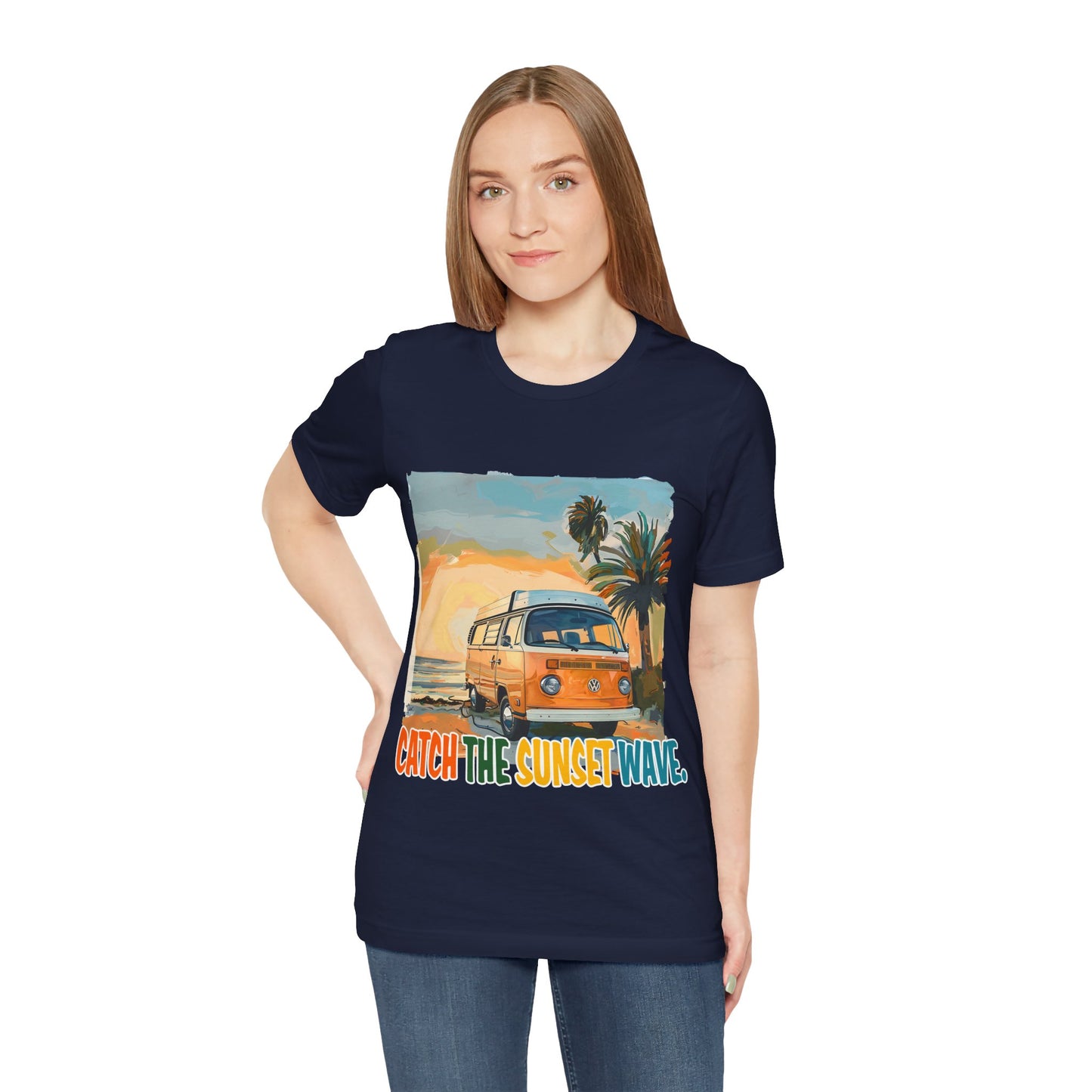 Catch the Sunset Wave Unisex Tee - Vibrant Summer Vibes - Modern District