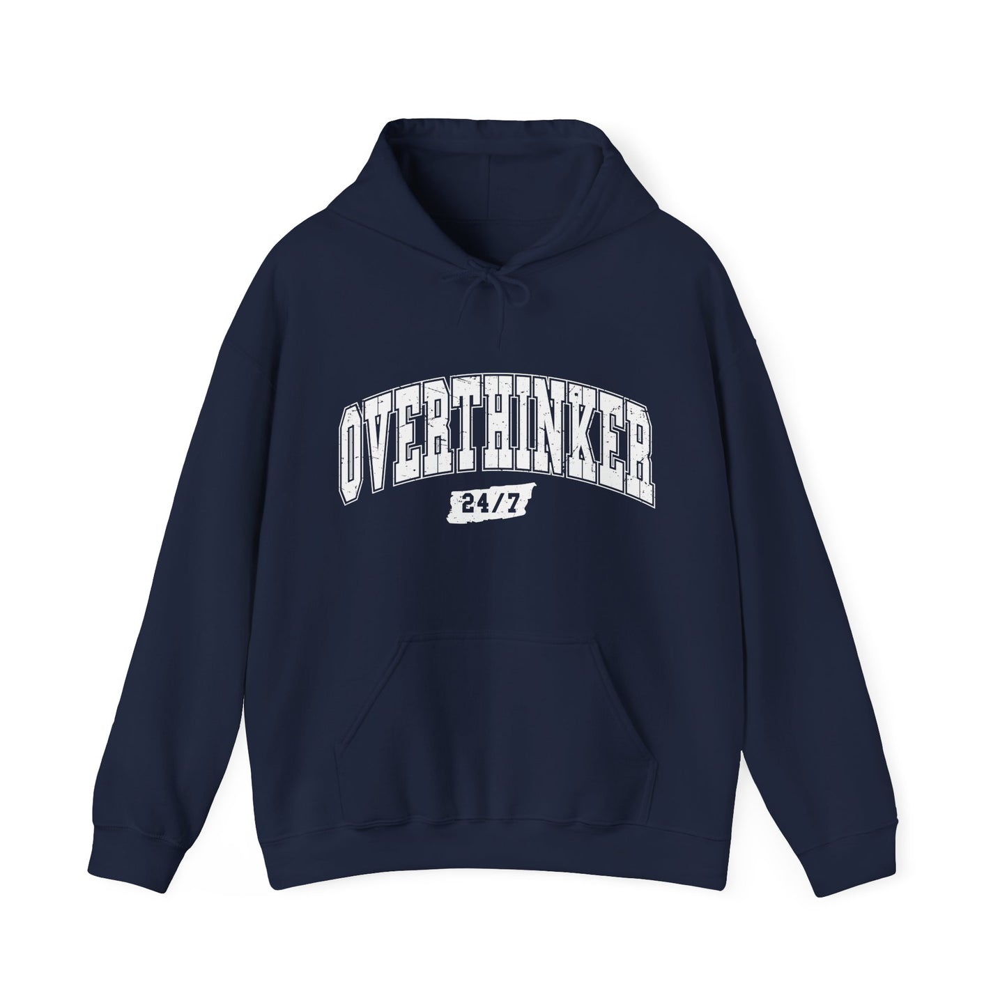 Unisex Heavy Blend™ Hooded Sweatshirt - Overthinker 24/7 & Pancakes and Panic Attacks Design