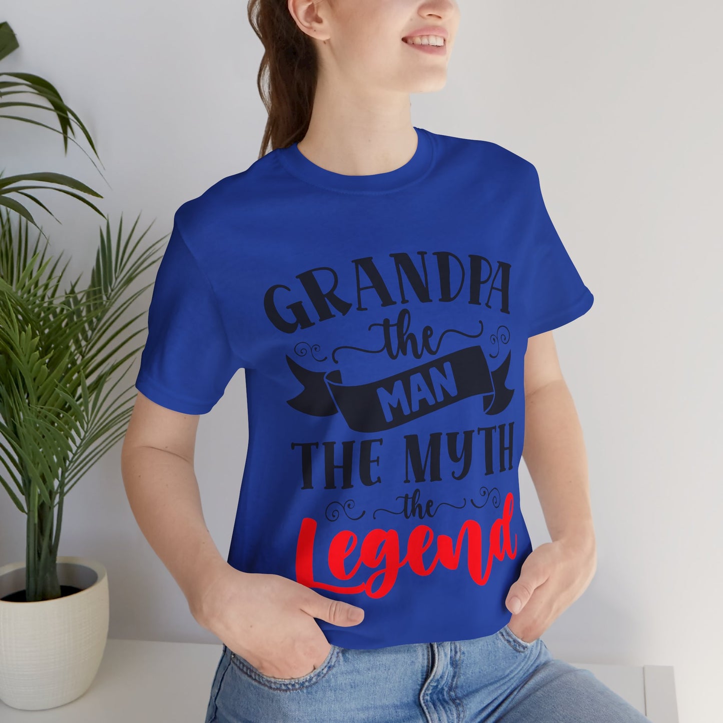 Grandpa The Man The Myth The Legend Tee - Unisex Jersey Short Sleeve T-Shirt for Father's Day & Gifts - Modern District