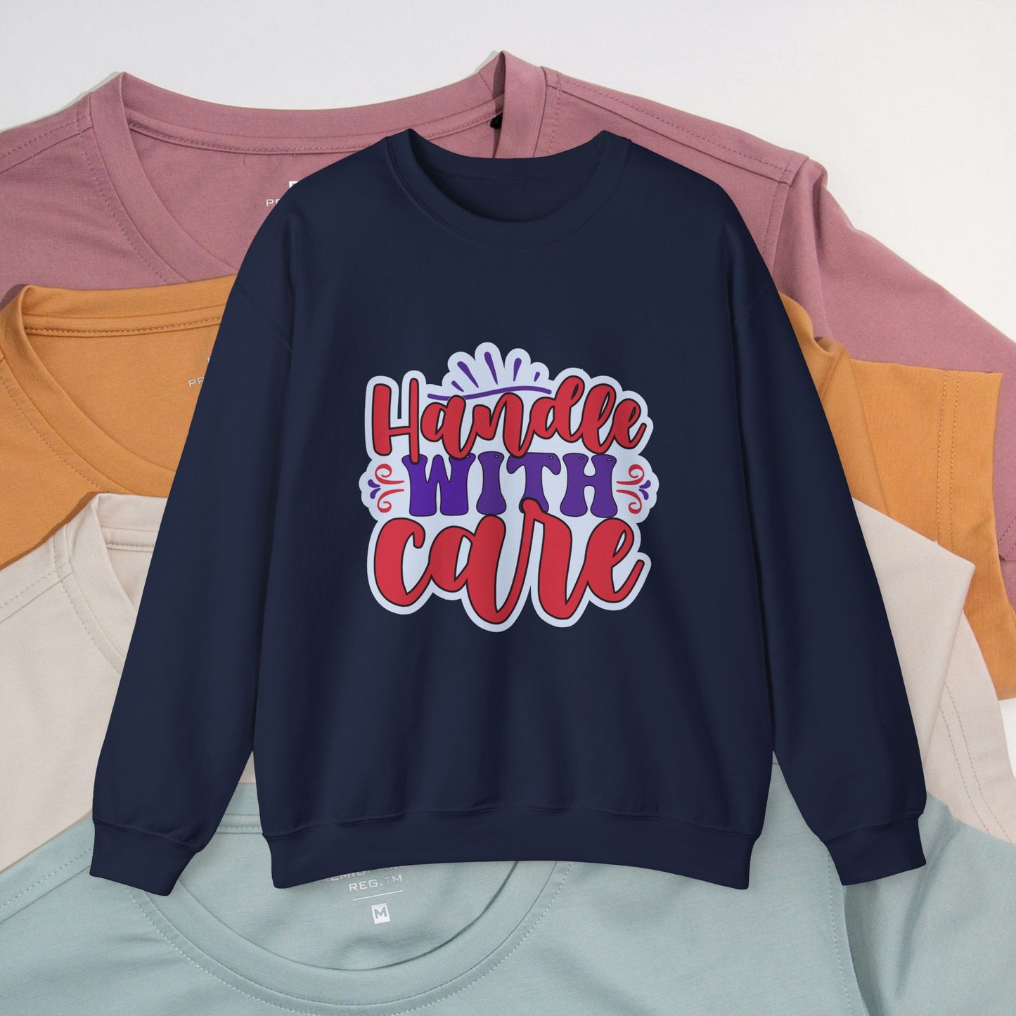 Handle With Care Crewneck Sweatshirt - Unisex Heavy Blend™