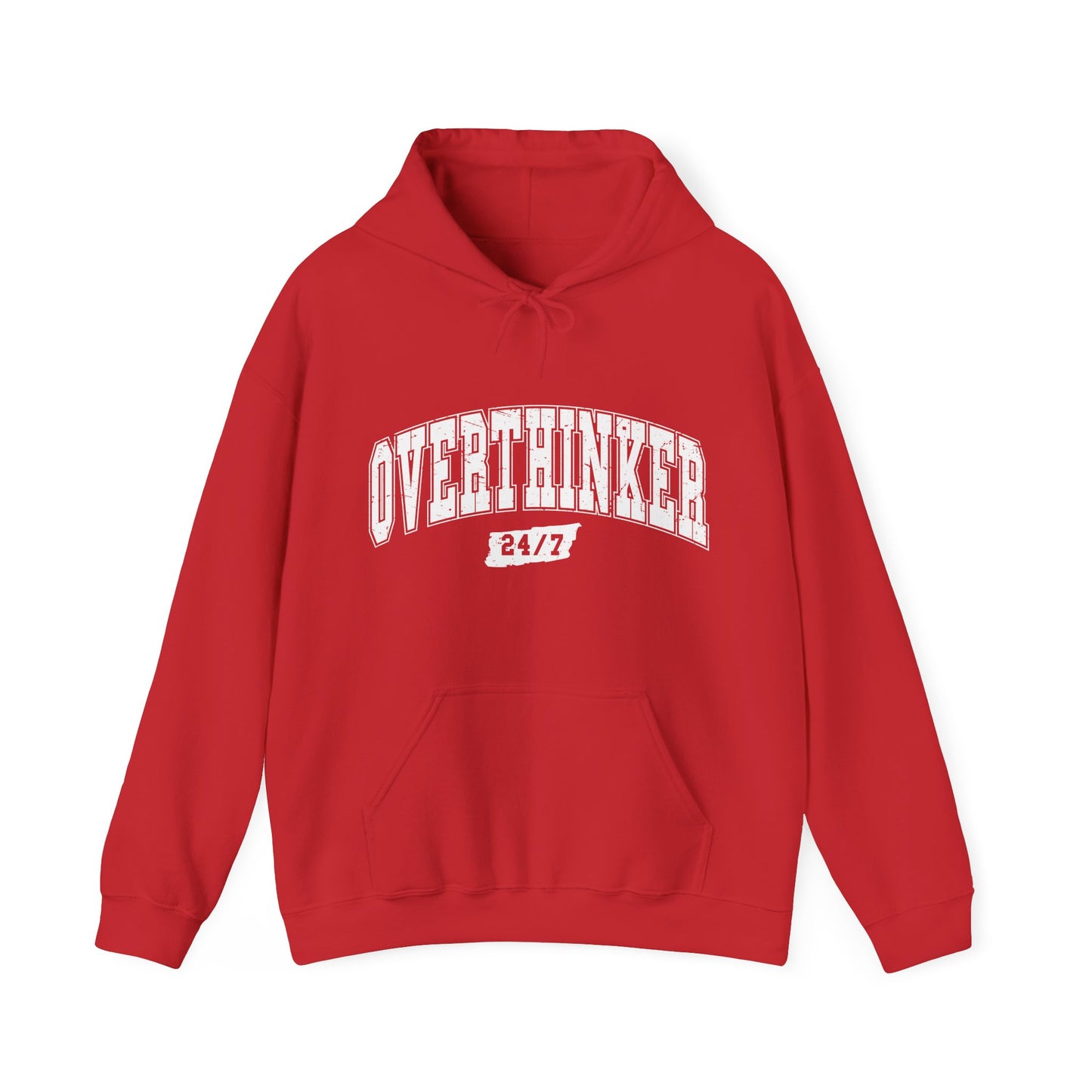 Unisex Heavy Blend™ Hooded Sweatshirt - Overthinker 24/7 & Pancakes and Panic Attacks Design