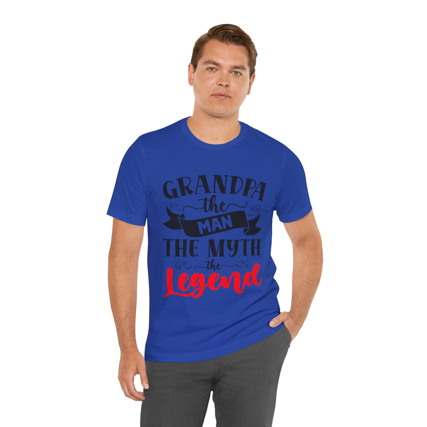 Grandpa The Man The Myth The Legend Tee - Unisex Jersey Short Sleeve T-Shirt for Father's Day & Gifts - Modern District