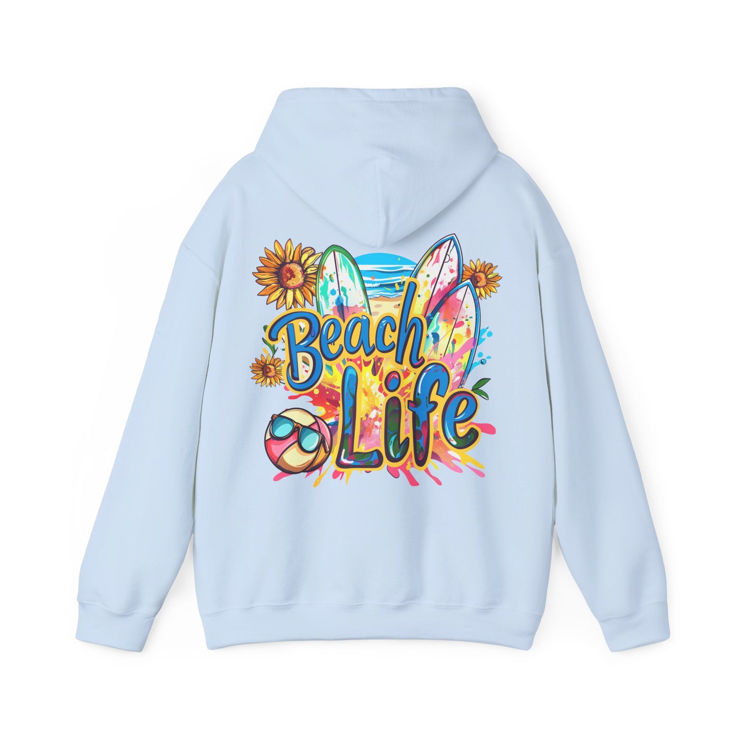 Beach Life Hooded Sweatshirt with NOPE Design - Perfect for Summer Vibes - Modern District