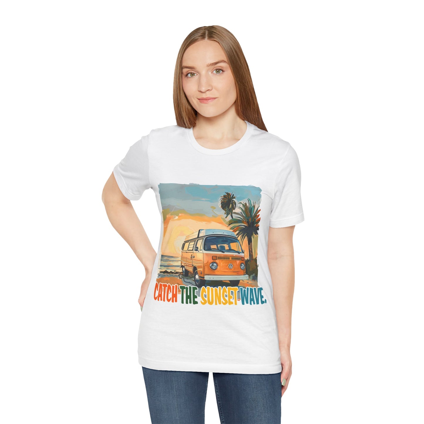 Catch the Sunset Wave Unisex Tee - Vibrant Summer Vibes - Modern District
