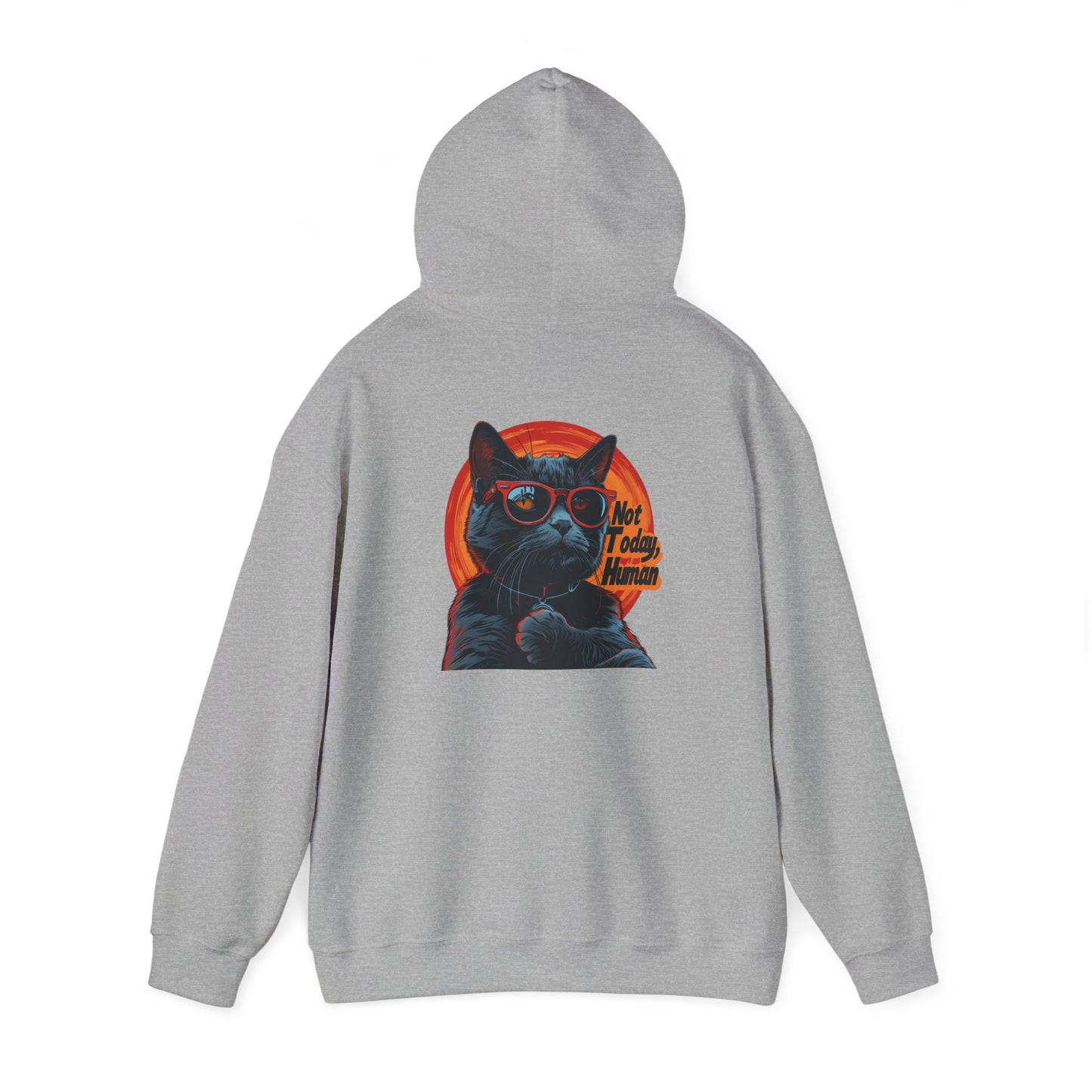 Not Today Human Unisex Hoodie - Funny Cat Design for Chill Days - Modern District