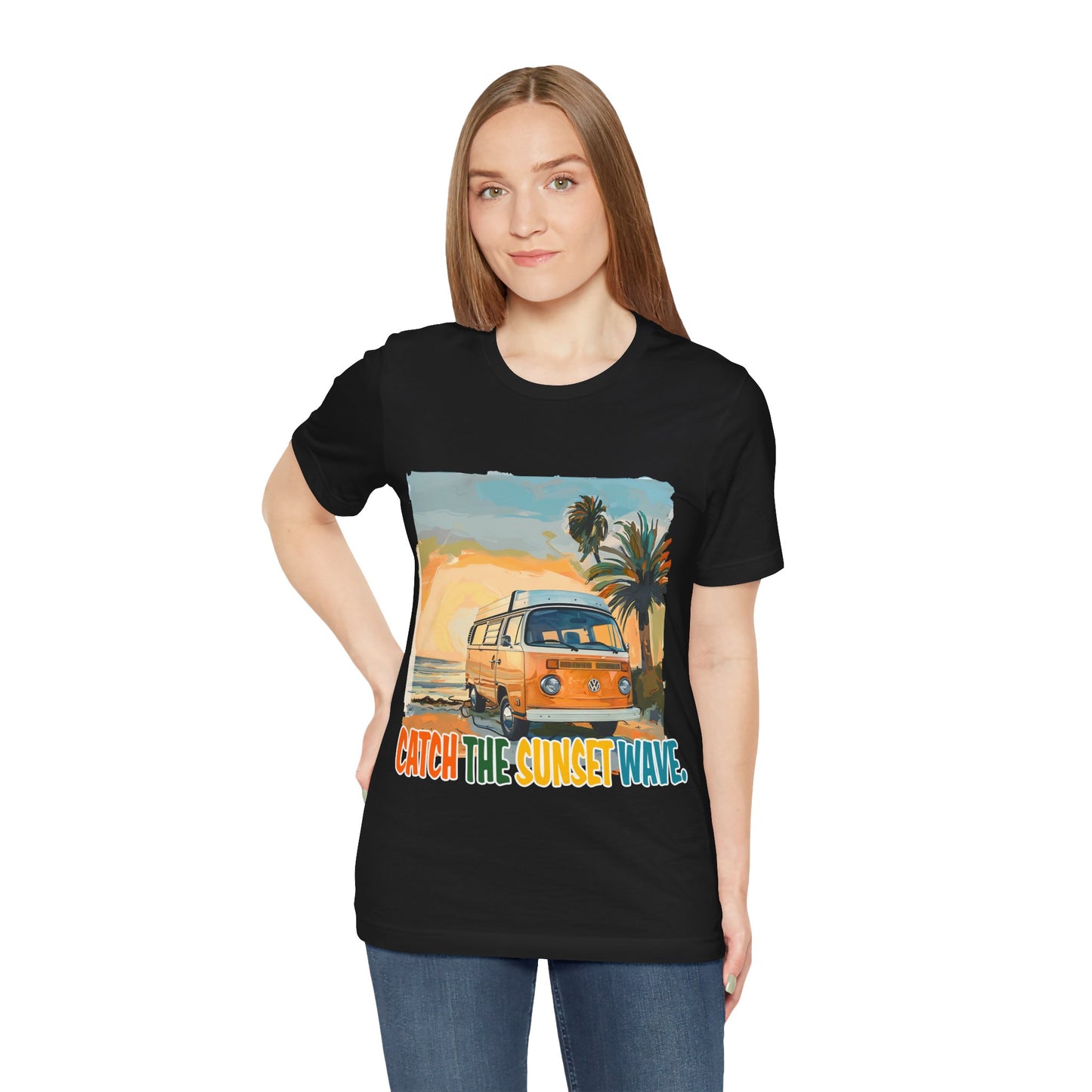 Catch the Sunset Wave Unisex Tee - Vibrant Summer Vibes - Modern District
