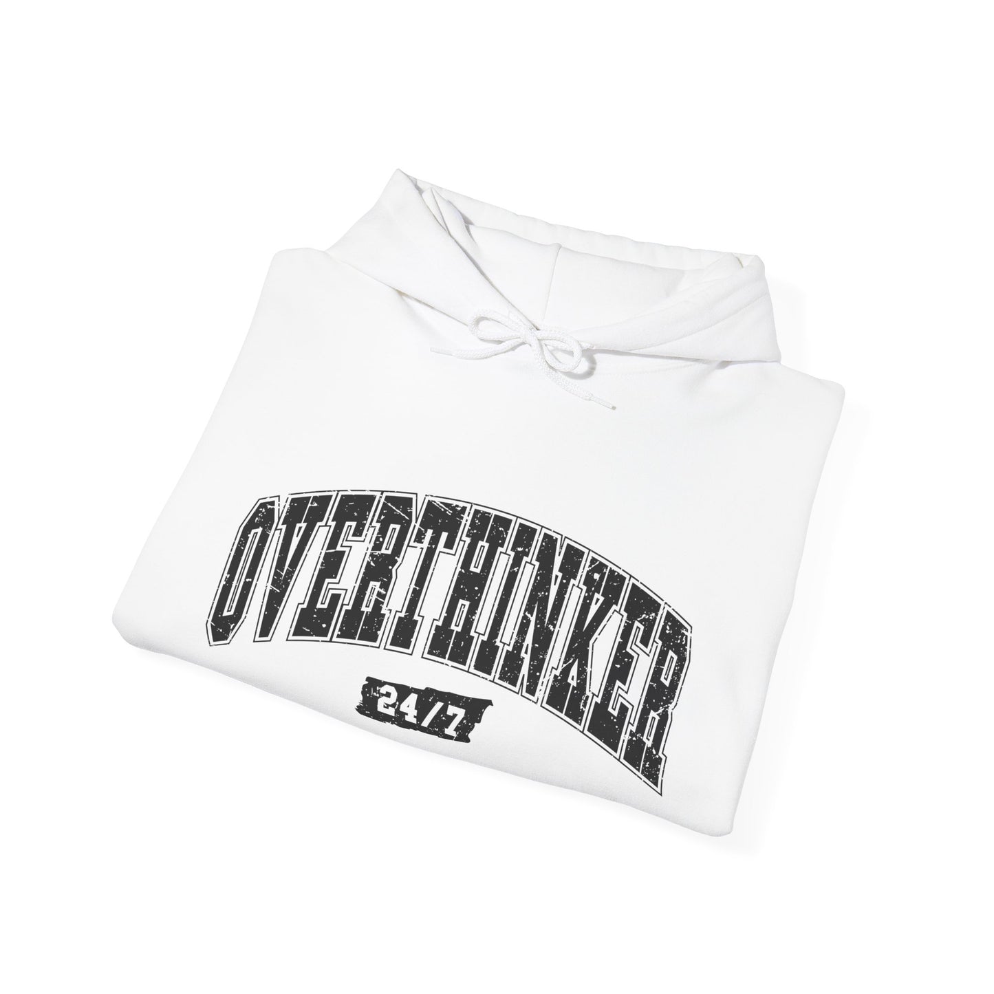 Unisex Heavy Blend™ Hooded Sweatshirt - Overthinker 24/7 & Pancakes and Panic Attacks Design