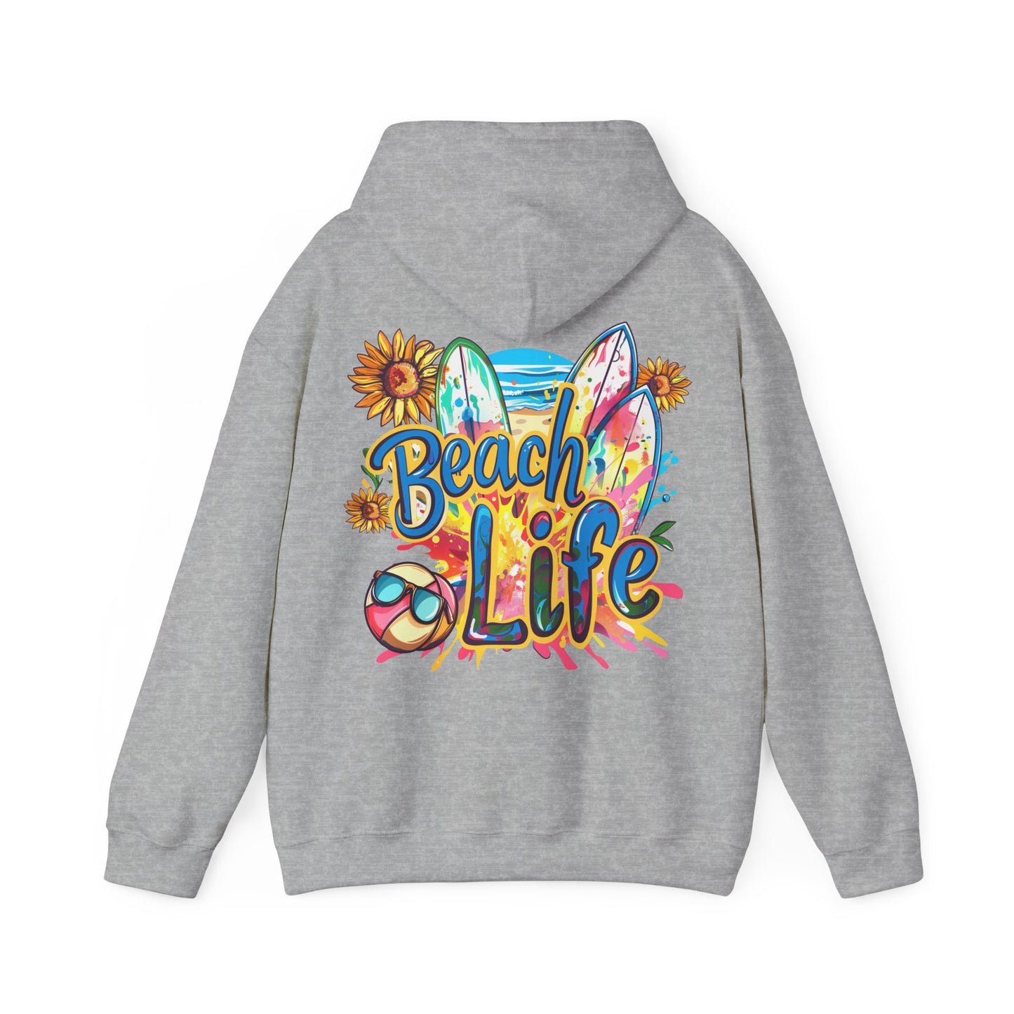 Beach Life Hooded Sweatshirt with NOPE Design - Perfect for Summer Vibes - Modern District