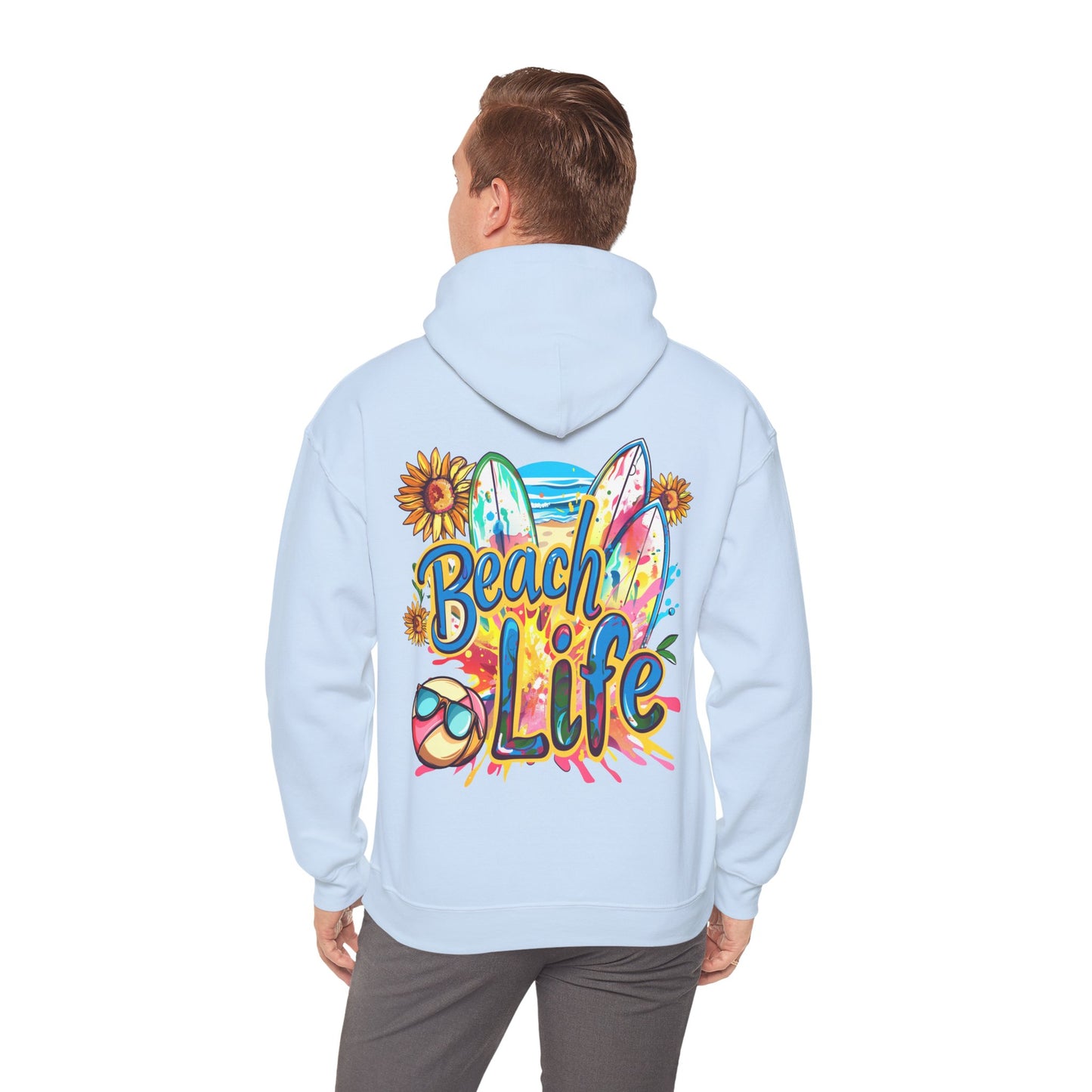 Beach Life Hooded Sweatshirt with NOPE Design - Perfect for Summer Vibes - Modern District
