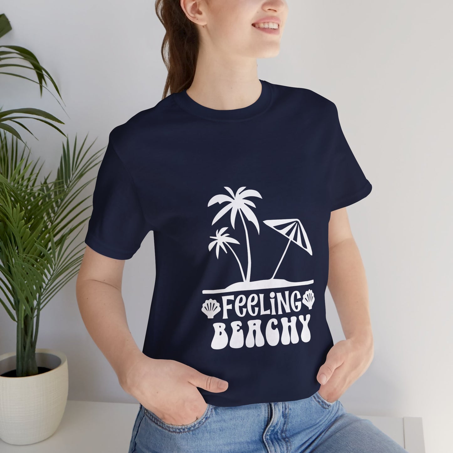 Feeling Beachy Unisex Jersey Short Sleeve Tee - Summer Vibes T-Shirt - Modern District