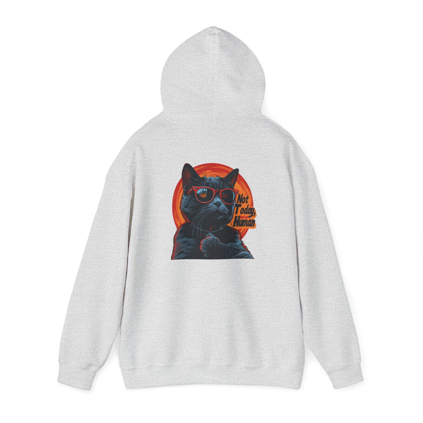 Not Today Human Unisex Hoodie - Funny Cat Design for Chill Days - Modern District