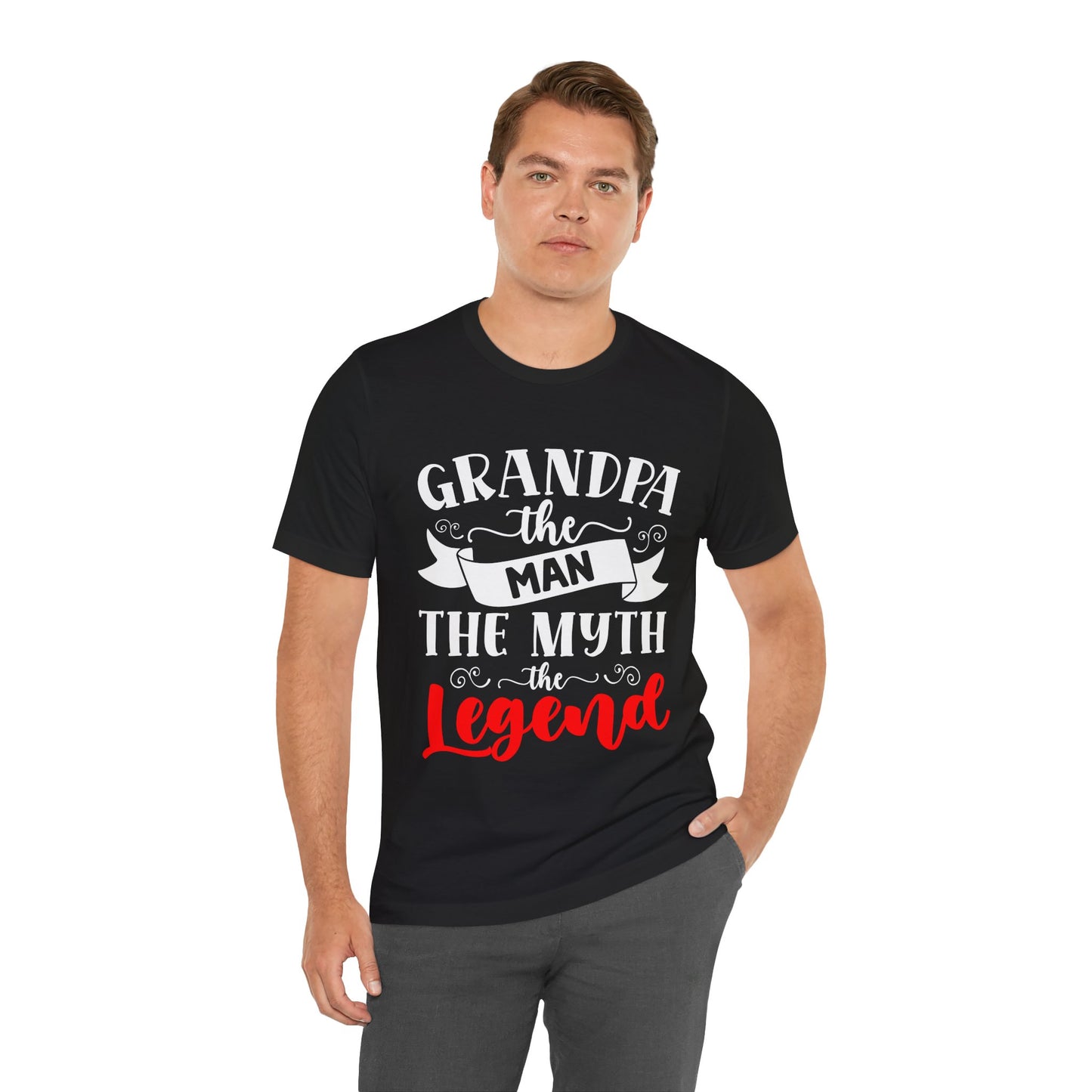 Grandpa The Man The Myth The Legend Tee - Unisex Jersey Short Sleeve T-Shirt for Father's Day & Gifts - Modern District