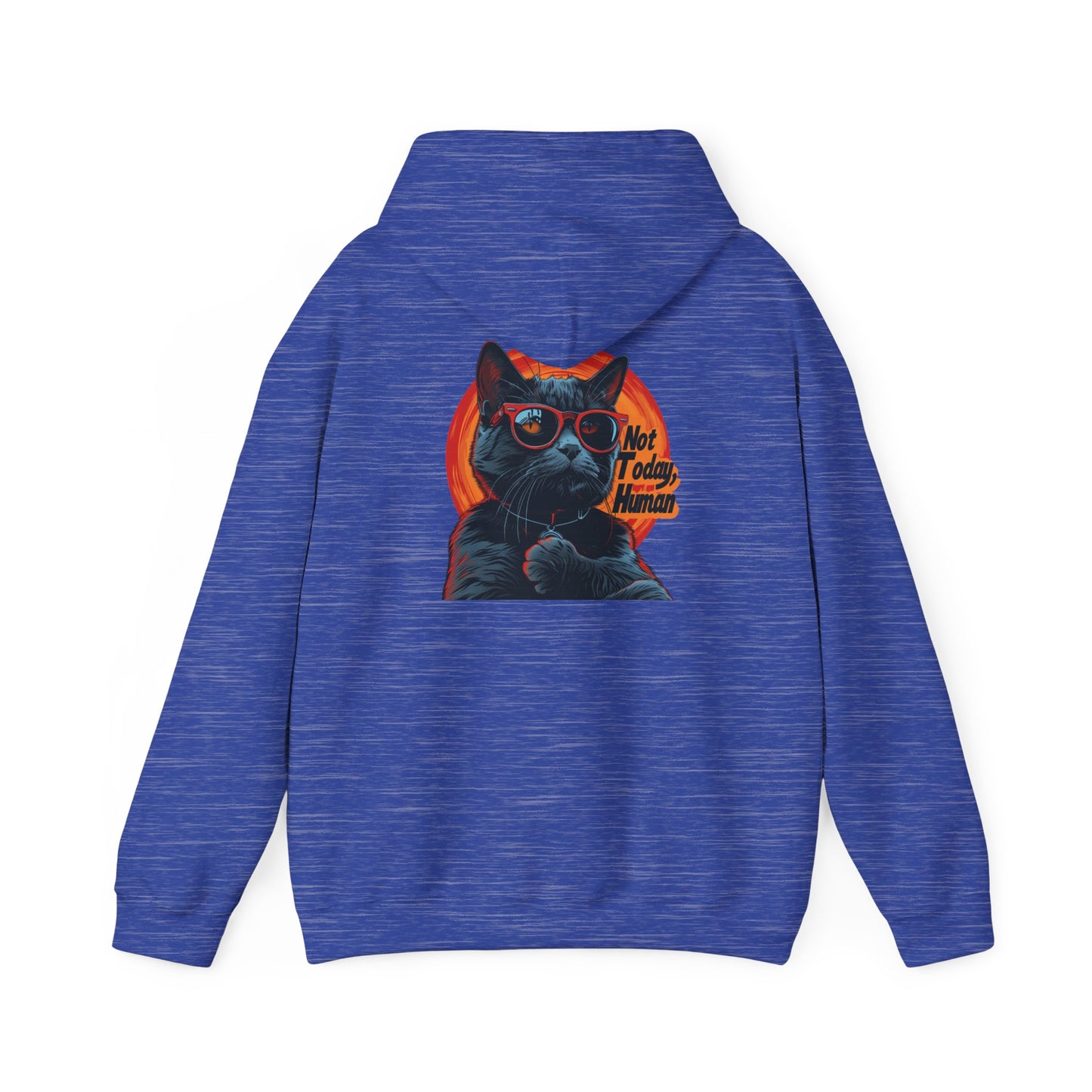 Not Today Human Unisex Hoodie - Funny Cat Design for Chill Days