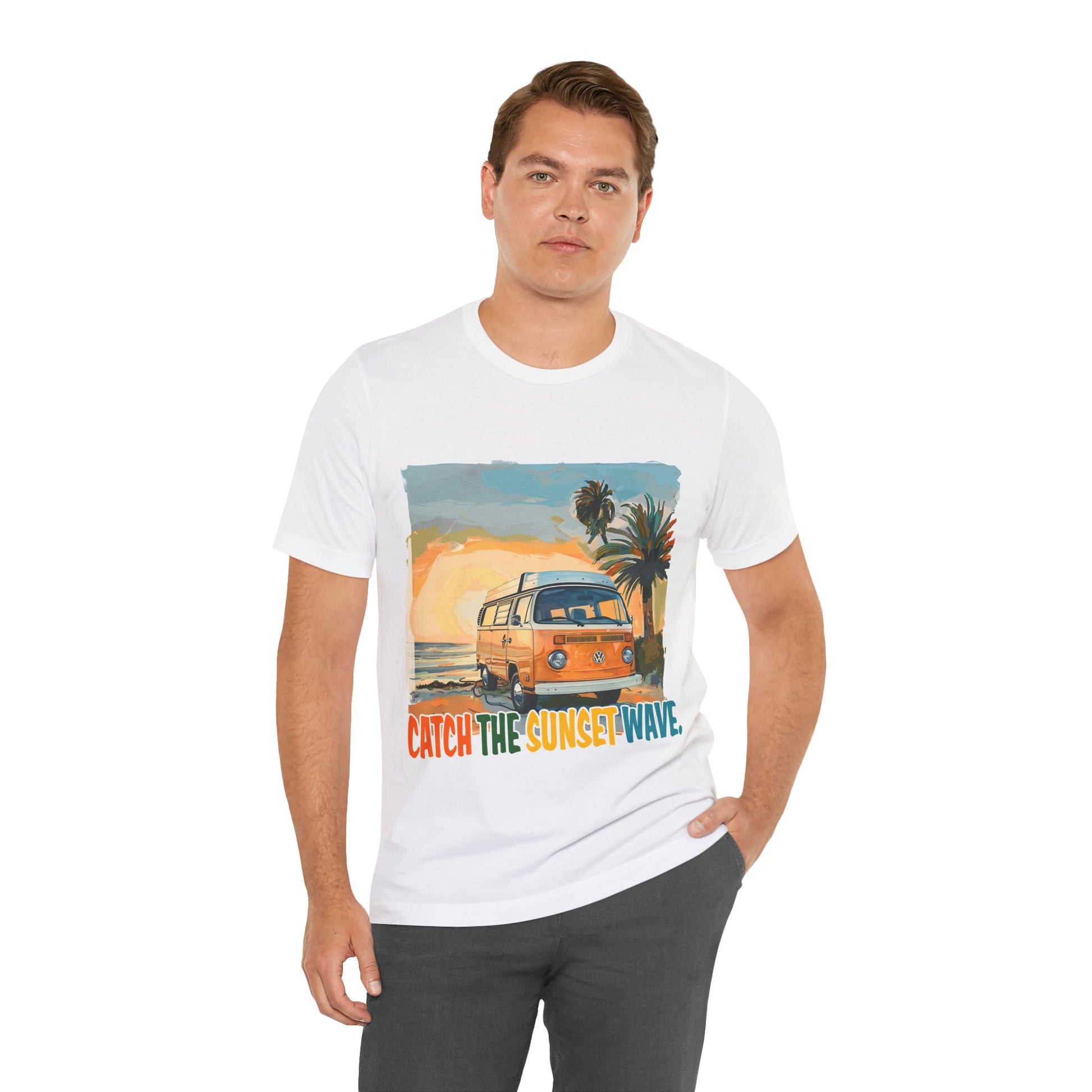 Catch the Sunset Wave Unisex Tee - Vibrant Summer Vibes - Modern District