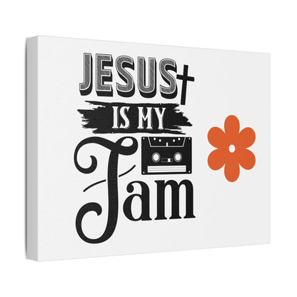 Inspirational Stretched Canvas Art – 'Jesus is My Jam' Decor