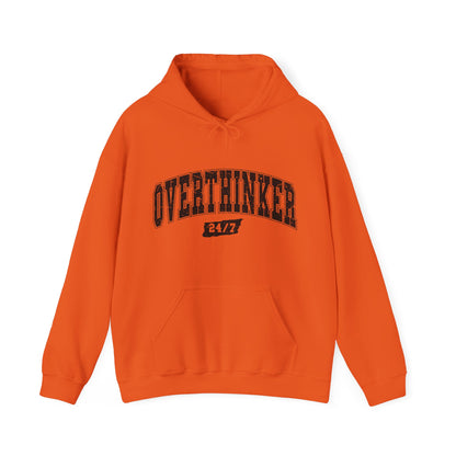 Unisex Heavy Blend™ Hooded Sweatshirt - Overthinker 24/7 & Pancakes and Panic Attacks Design