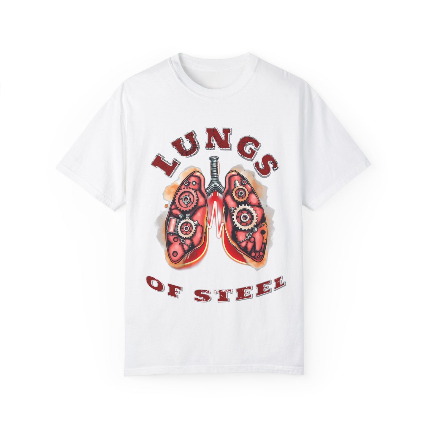 Lungs of Steel Graphic T-Shirt - Unisex Vintage Style Tee for Unique Personalities