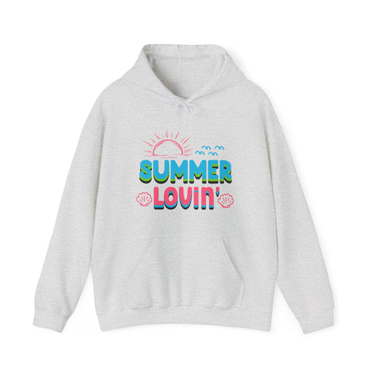 Summer Lovin' Unisex Hoodie with Digital Art Design- Beach Vibes