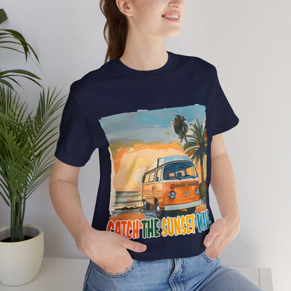 Catch the Sunset Wave Unisex Tee - Vibrant Summer Vibes - Modern District