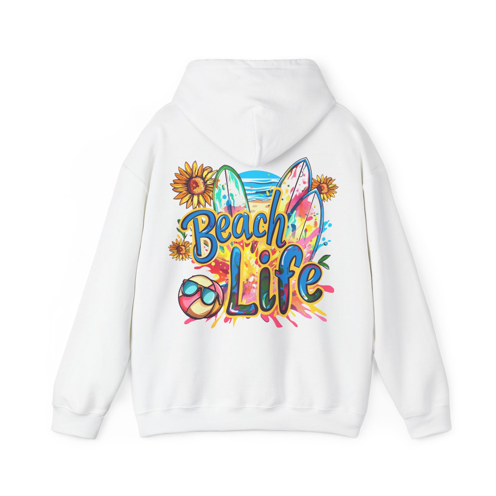 Beach Life Hooded Sweatshirt with NOPE Design - Perfect for Summer Vibes - Modern District