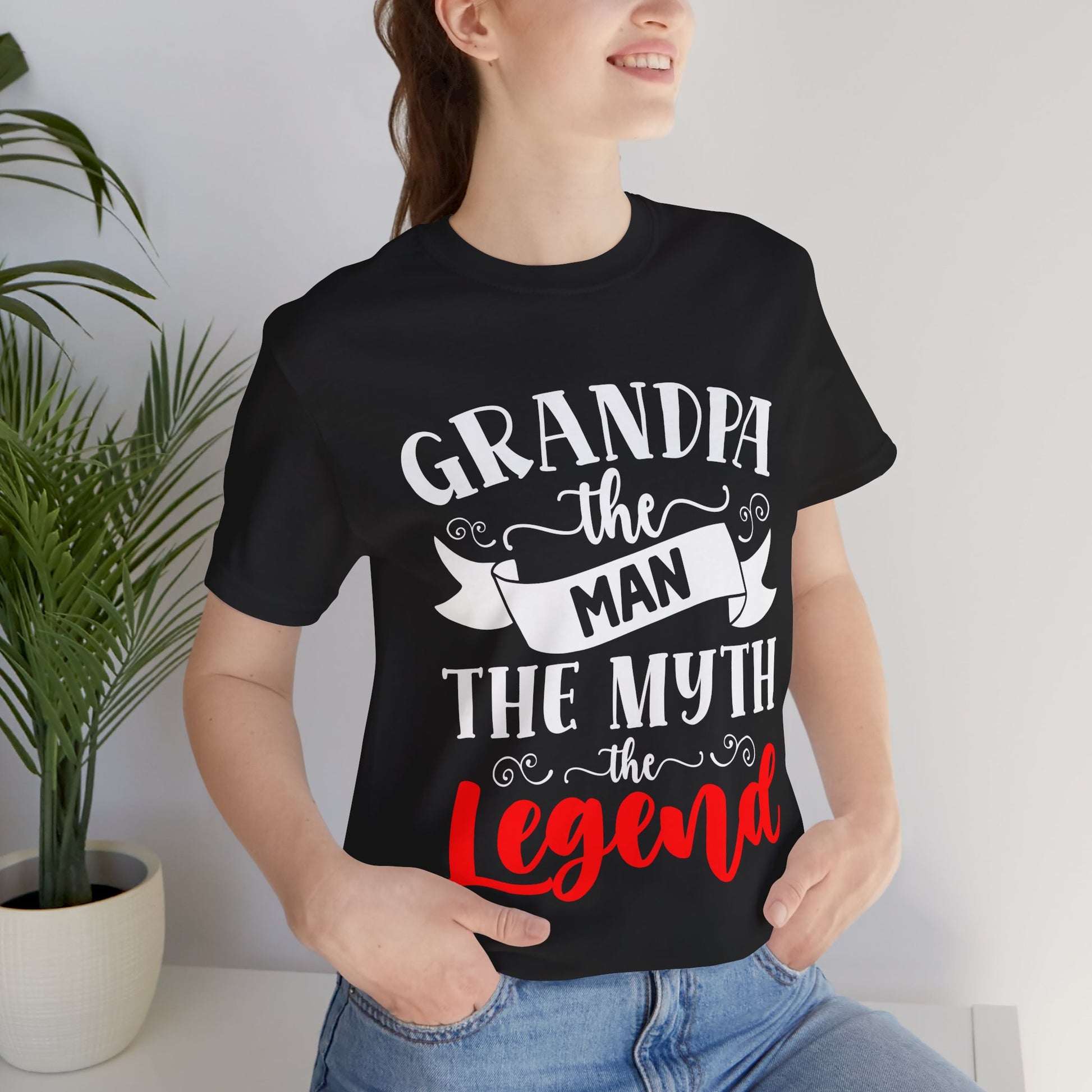 Grandpa The Man The Myth The Legend Tee - Unisex Jersey Short Sleeve T-Shirt for Father's Day & Gifts - Modern District