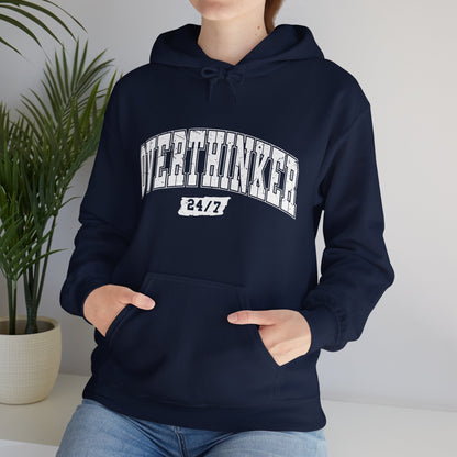 Unisex Heavy Blend™ Hooded Sweatshirt - Overthinker 24/7 & Pancakes and Panic Attacks Design