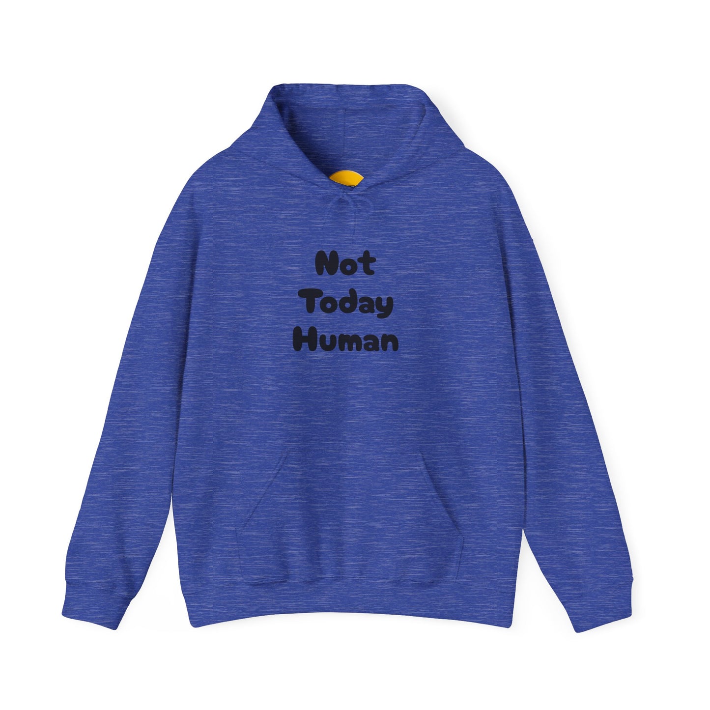 Not Today Human Unisex Hoodie - Funny Cat Design for Chill Days