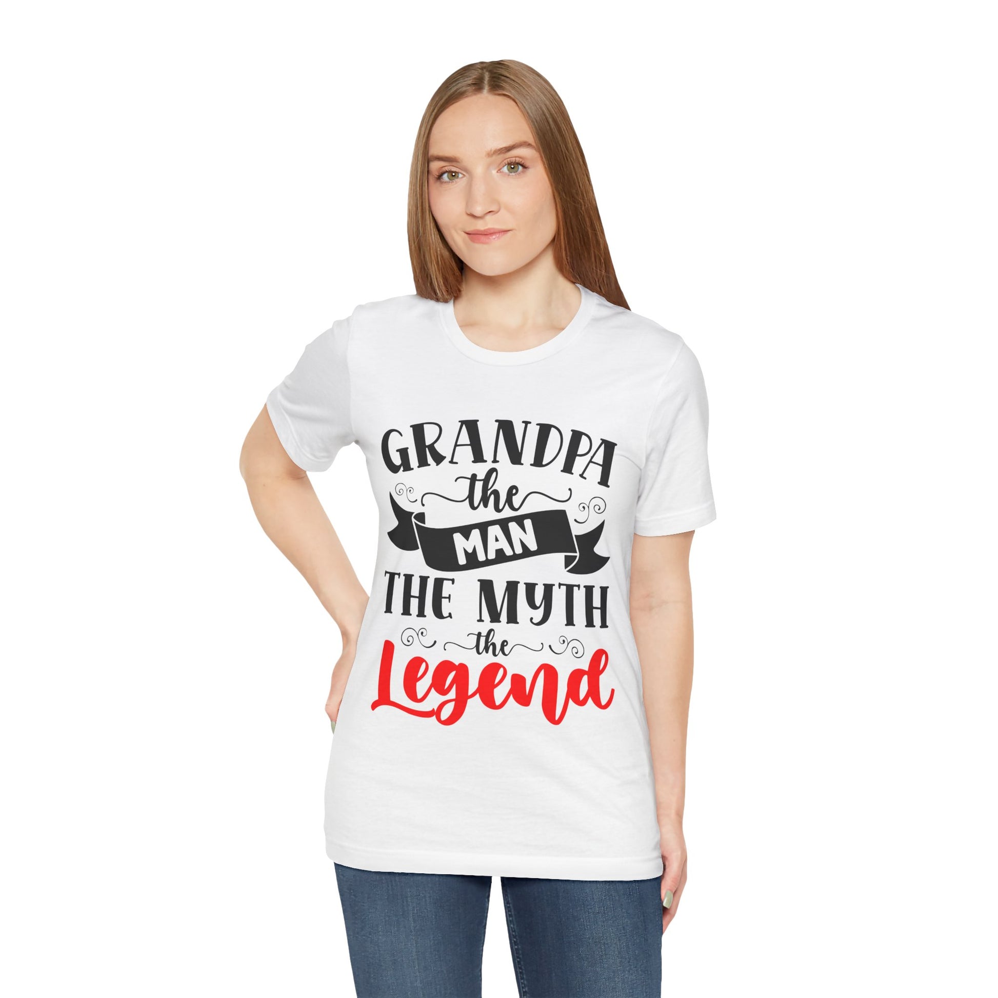 Grandpa The Man The Myth The Legend Tee - Unisex Jersey Short Sleeve T-Shirt for Father's Day & Gifts - Modern District
