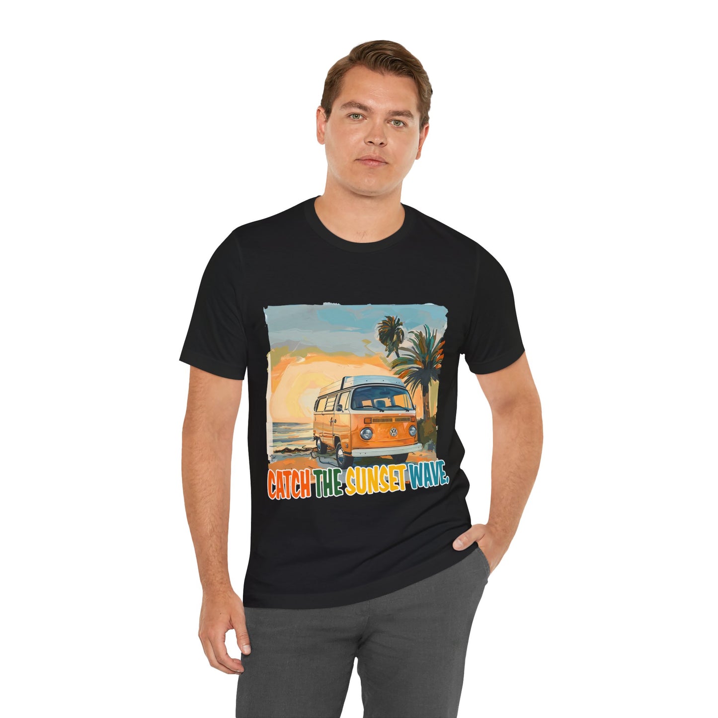 Catch the Sunset Wave Unisex Tee - Vibrant Summer Vibes - Modern District