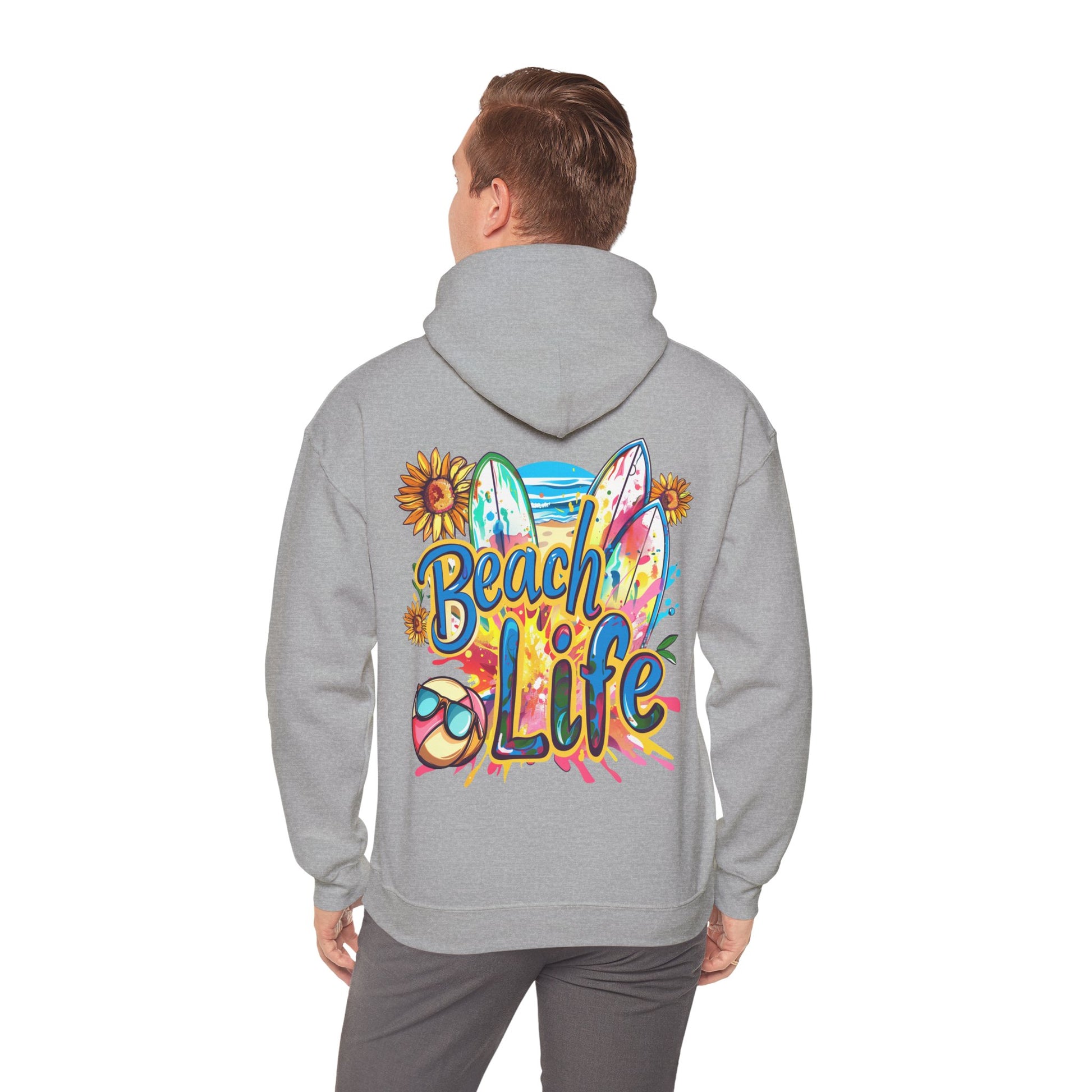 Beach Life Hooded Sweatshirt with NOPE Design - Perfect for Summer Vibes - Modern District