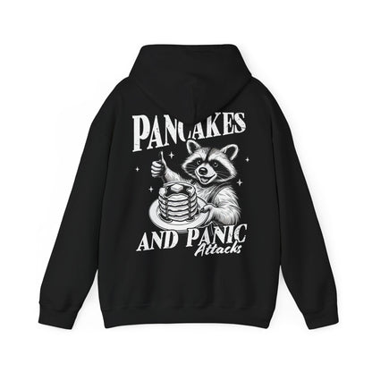 Unisex Heavy Blend™ Hooded Sweatshirt - Overthinker 24/7 & Pancakes and Panic Attacks Design